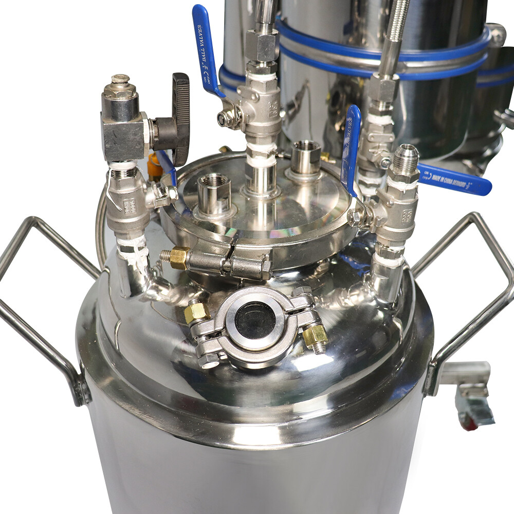 10LB Jacketed Closed Loop Extractor Double Vacuum Chamber 4″*36″ with Bracket