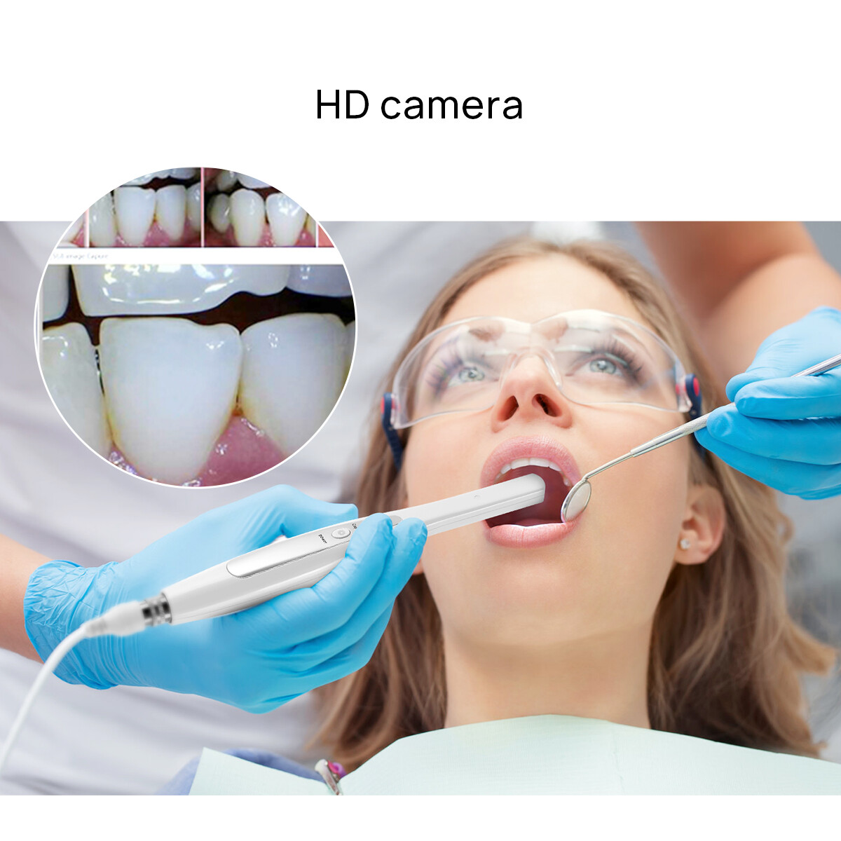 Dental USB Intraoral Camera 6 LEDs /Oral Photography LED Light Lamp with Bracket