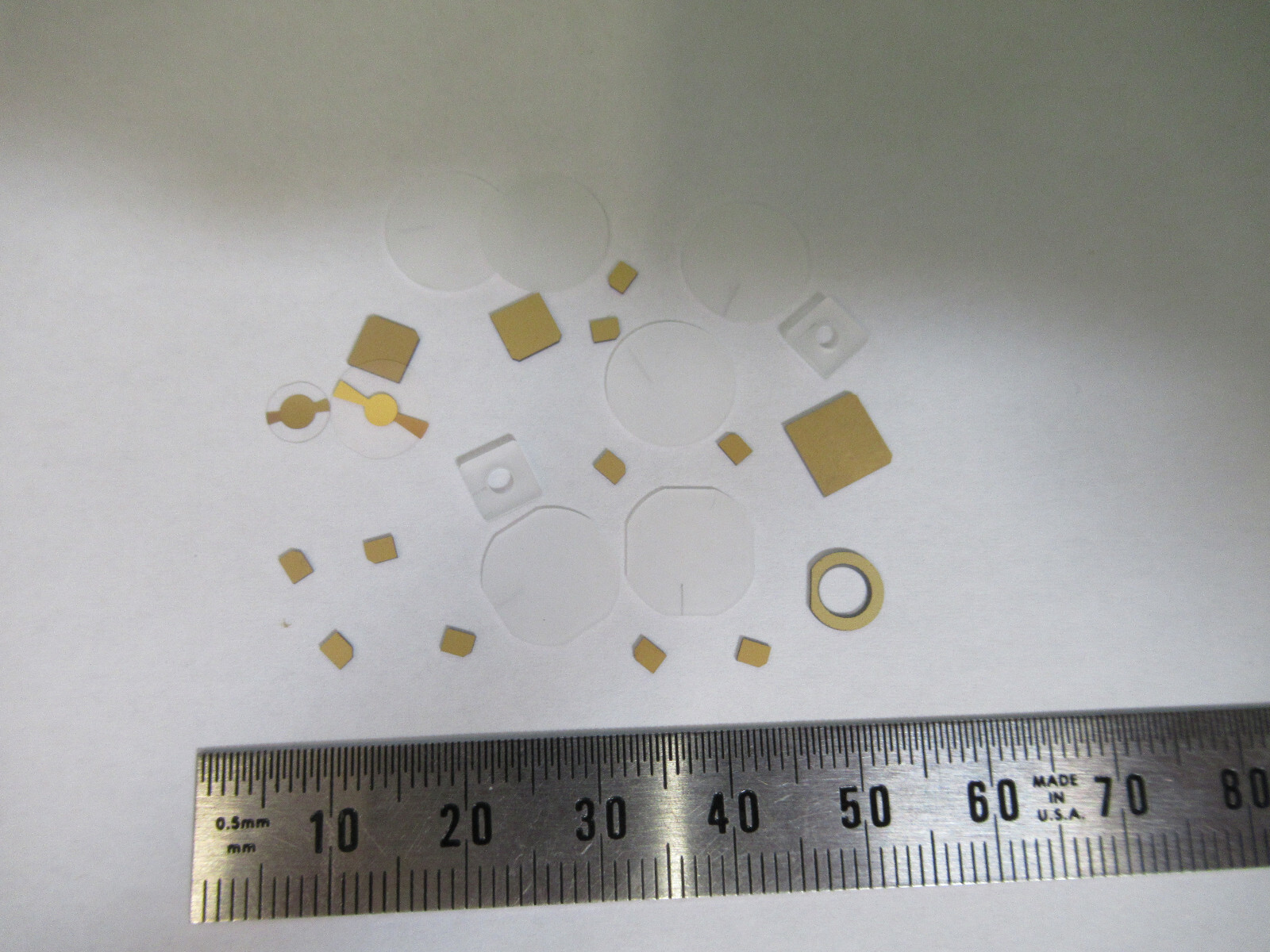 LOT BLANKS PIEZOELECTRIC QUARTZ CRYSTAL X-Y-CUT GOLD COATED PIEZO SENSOR AL-B-18