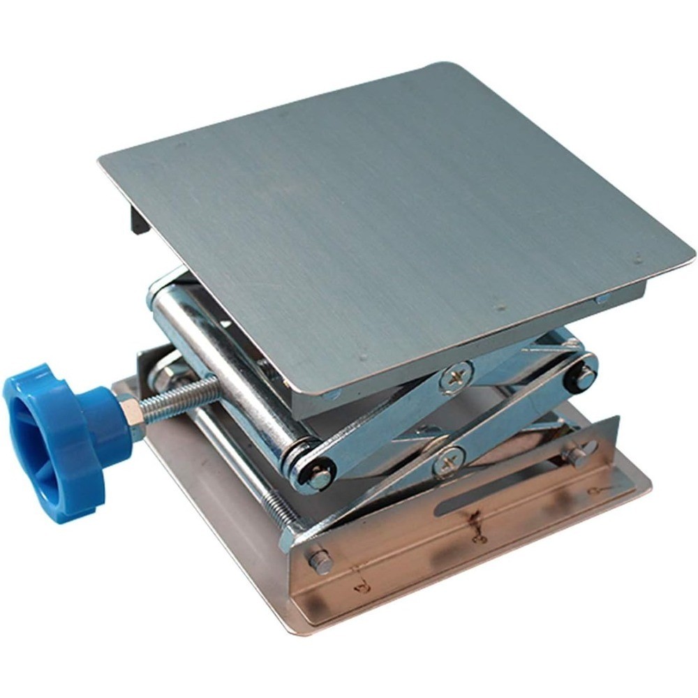 Stainless Steel Lab Scissor Jack Table Lift Stand Mini Laboratory Platform 4×4