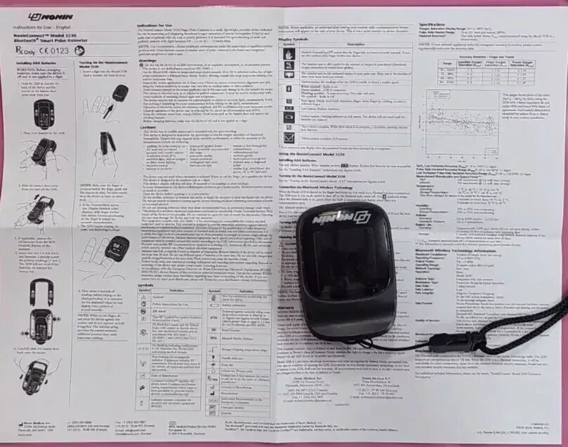 Nonin 02 meter Model 3230 Bluetooth Smart Pulse Oximeter- Wholesale 50 Pieces