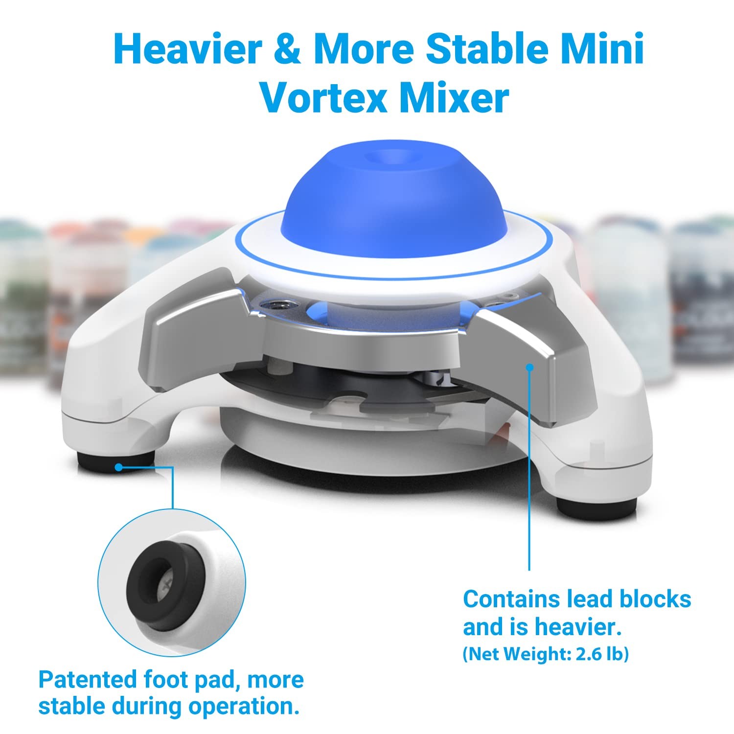 Mini Vortex Mixer Vortex Shaker Lab Mixer 5600rpm for Paint Ink w/ Mixing Ball