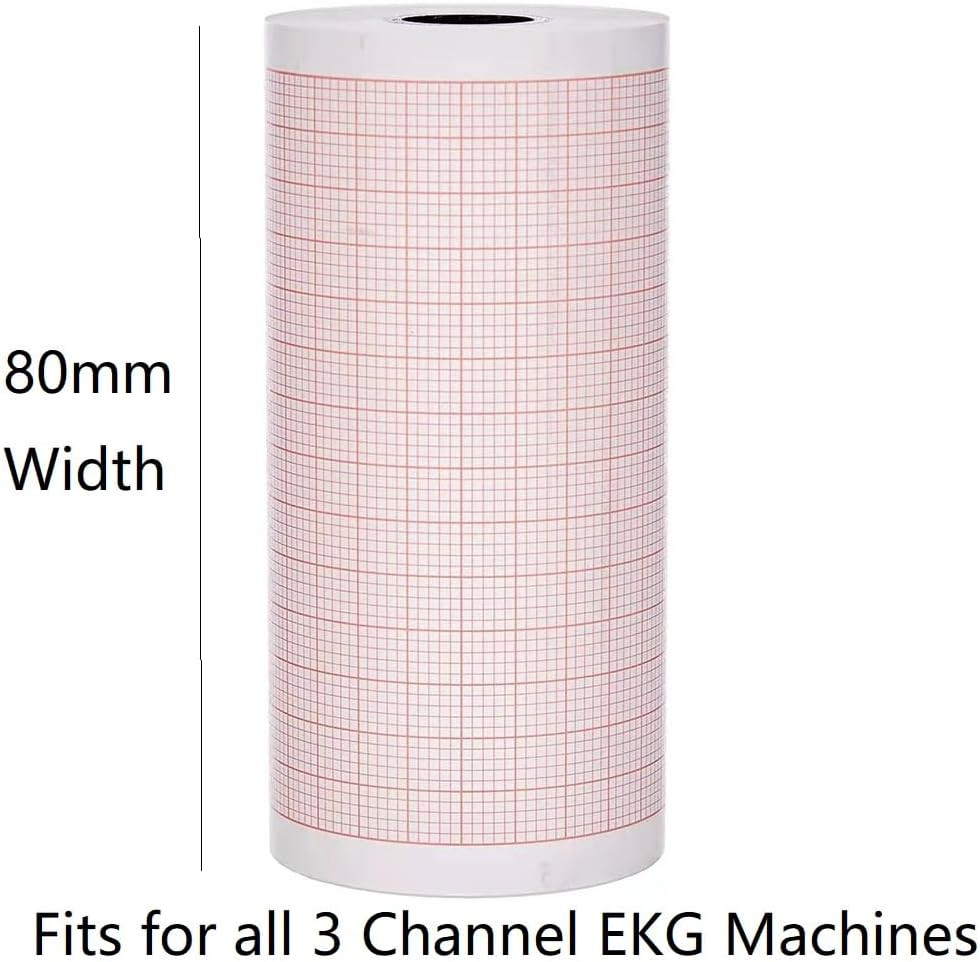 10 Rolls Premium ECG Paper EKG Paper for 3 Channel ECG Machine, Fits for Edan…