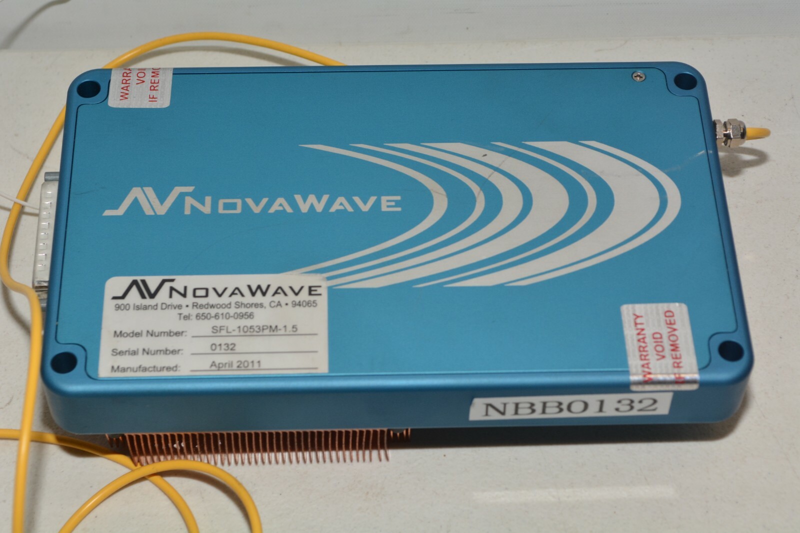 NV NovaWave SFL-1053PM-1.5 Laser Module W/ HPMI3-05-P-S-C-S-F 1.5M S/N: 185087
