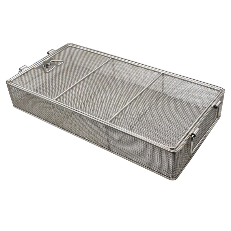 304 Stainless Steel Sterilization Basket Surgical Instrument Mesh Tray475*245*75