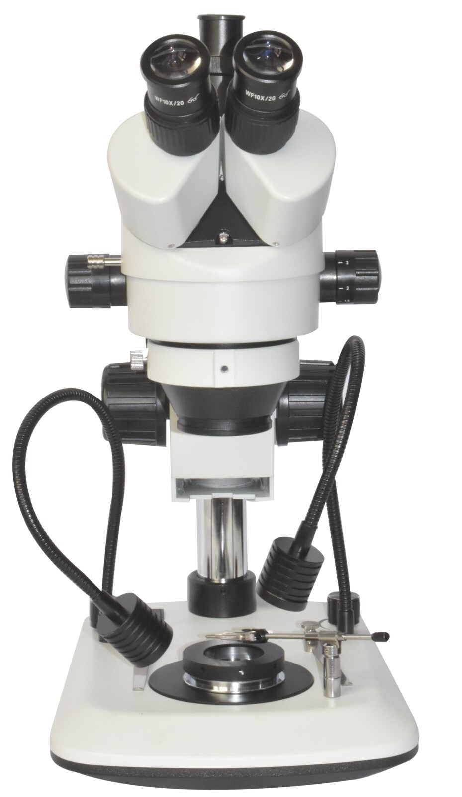 7-100× Darkfield Gemological Fiber LED Trinocular Stereo Microscope