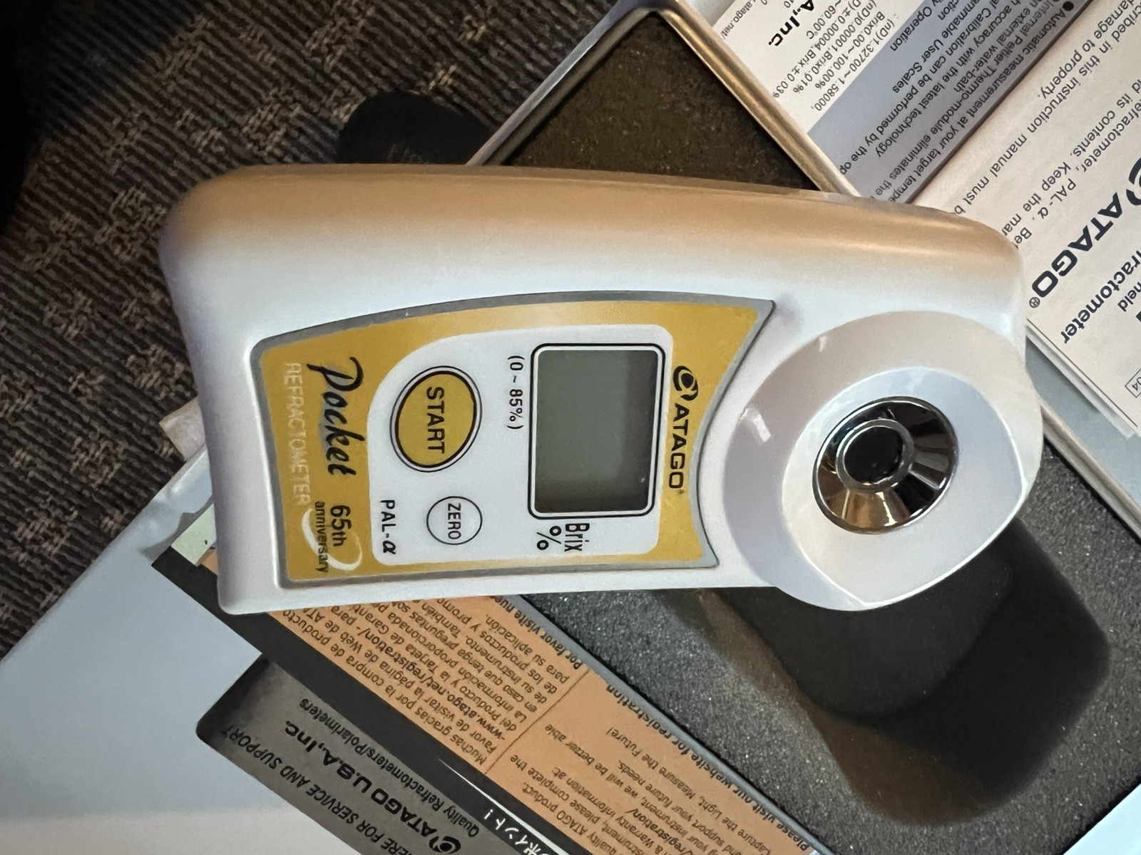 ATAGO PAL-ALPHA 3840 Handheld Digital Refractometer 0.0 – 85.0% Brix