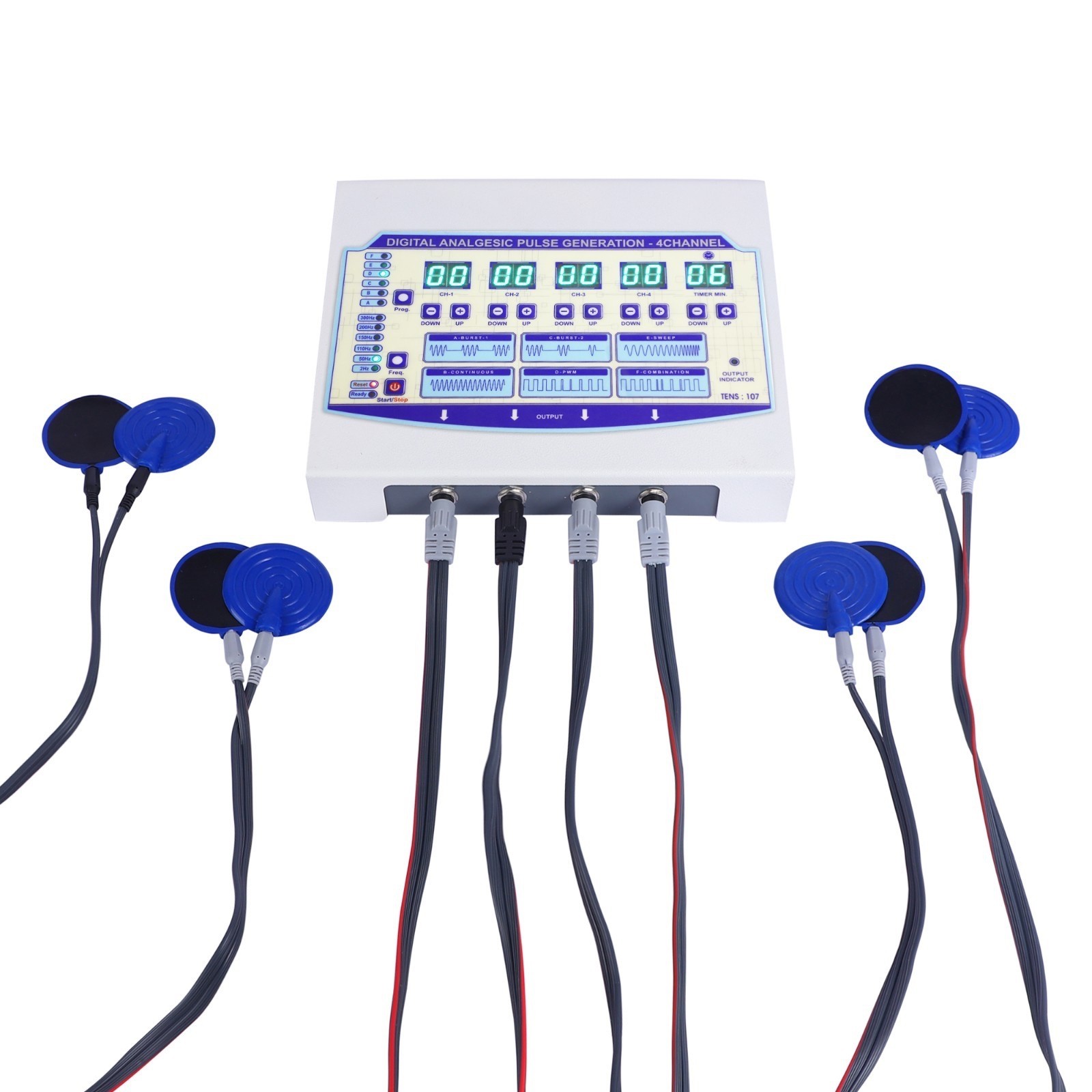 Home Prof. Use 4 Channel Electrotherapy Machine Physical Continuous Therapy Unit
