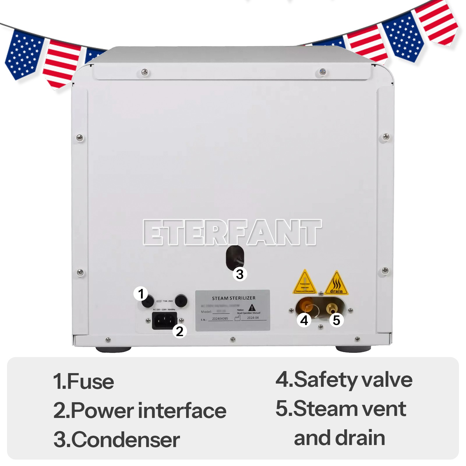 Dental Medical Autoclave Steam Sterilizer Class N 23L Drying Function JCH-23 US