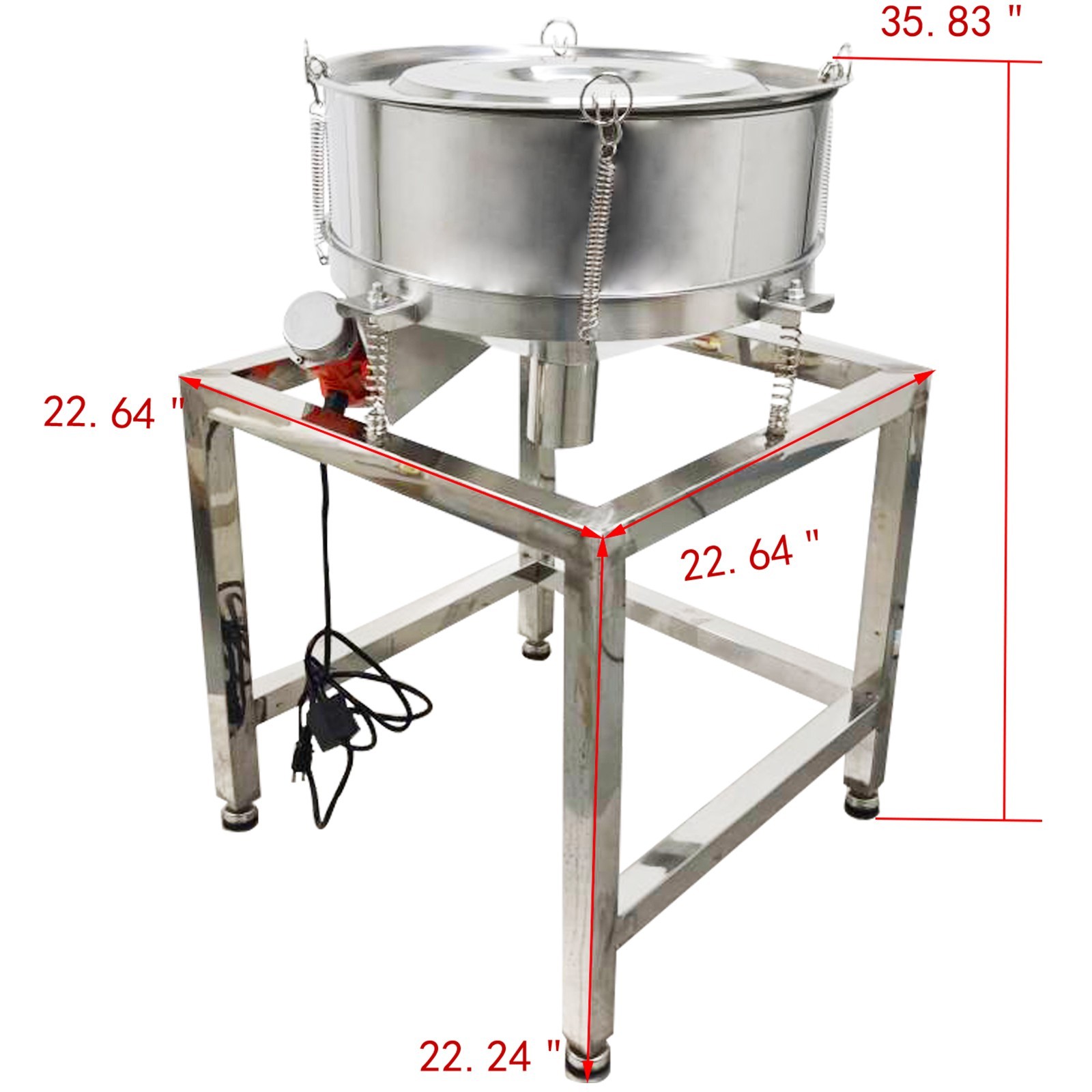 110V/60HZ Vibrating Sieve with 20 Mesh,50 Mesh Screen And Lid 1-Layer Shaker