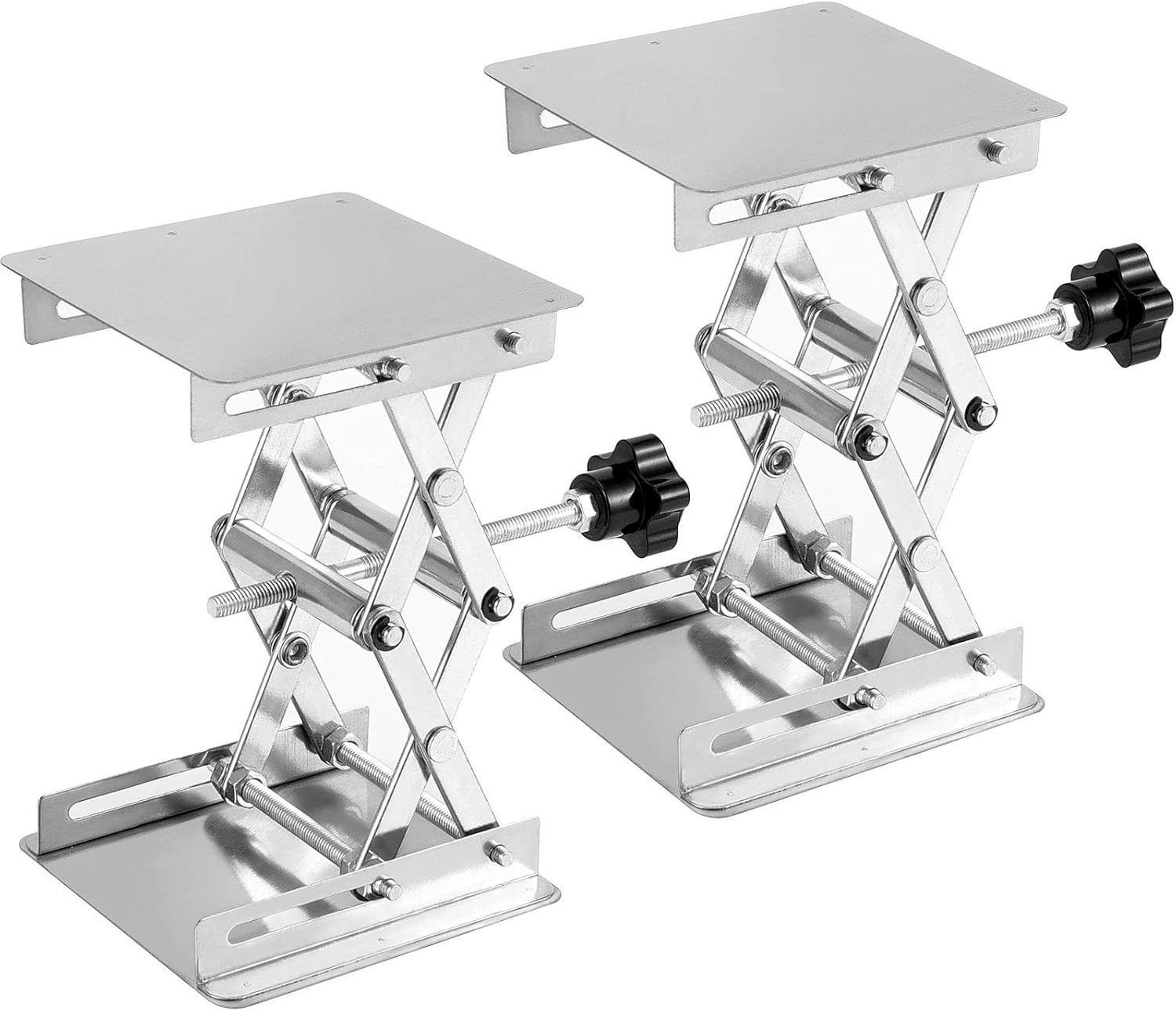 2 PCS 6 X 6 Inches Lab Jack Scissor Stand, 10 KG Stainless Steel Laboratory Lift