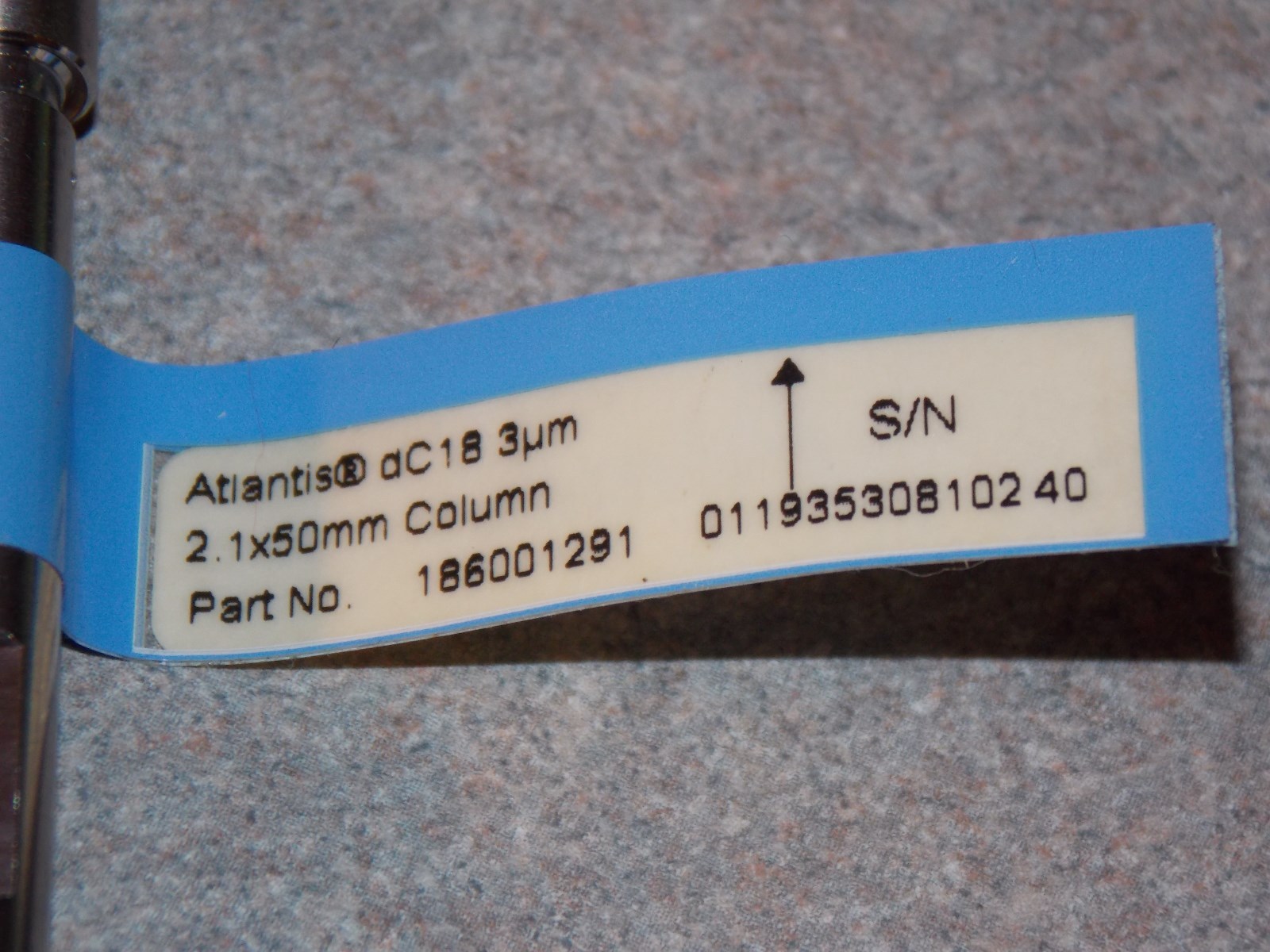 WATERS COLUMN ATLANTIS dC18 3UM SIZE 2.1X50MM PART NO. 186001291