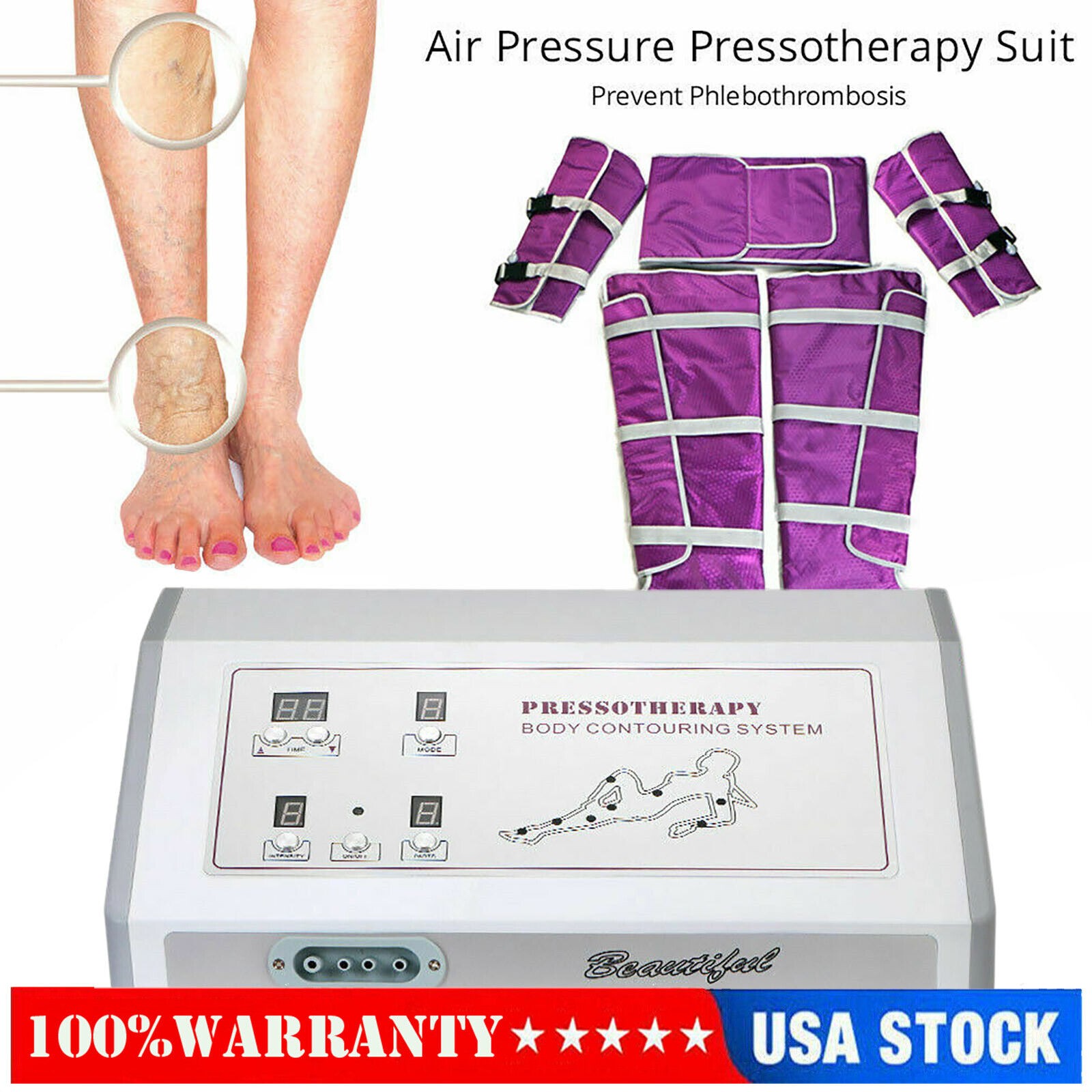 Air Pressure Pressotherapy Lymphatic Machine Massage Body Massage Suit Salon
