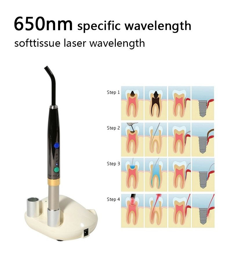Dental Diode Laser System Wireless Heal Laser Pen Oral Endo Soft Tissue Lamp PAD