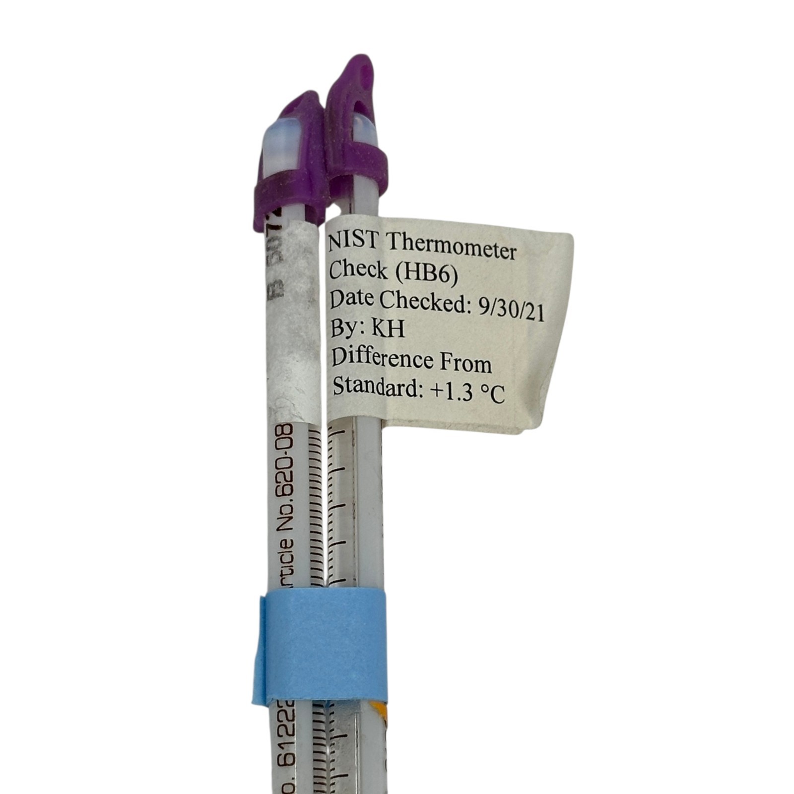 Lot of 2 VWR Enviro-Safe Liquid-In-Glass Laboratory Thermometers 61222-620