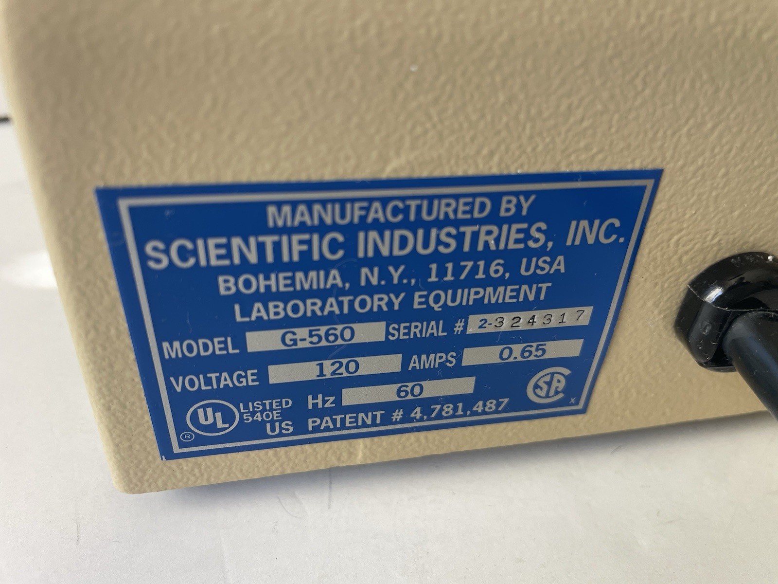 Fisher Scientific Vortex Genie 2 12-812 Analog Vortex Mixer G-560 Warranty