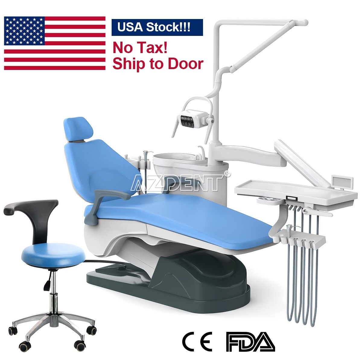 110V Compensate Wider Dental Unit Chair Computer Controlled Powerful Suction HVE
