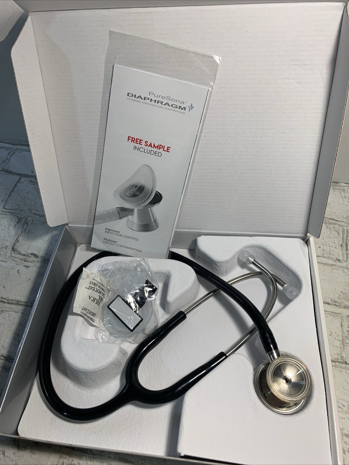 MDF Instruments ProCardial Stethoscope Stainless Adult Black Silver MDF79711