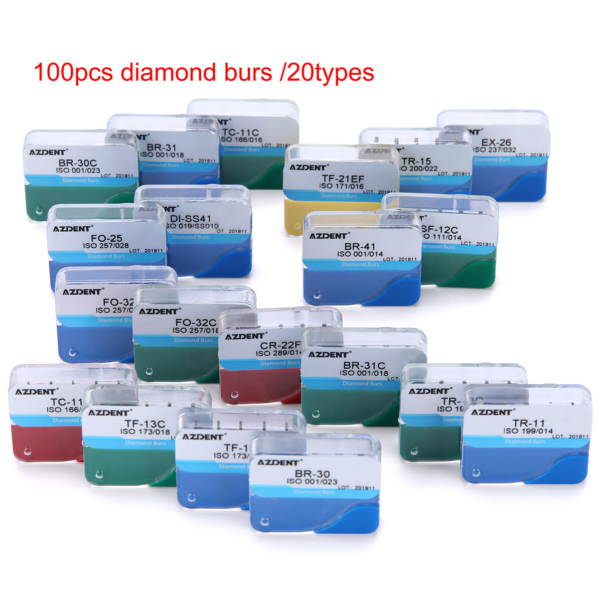 Dental Vacuum Forming Machine Ortho Molding Motor Equipment/20Boxes Diamond Burs