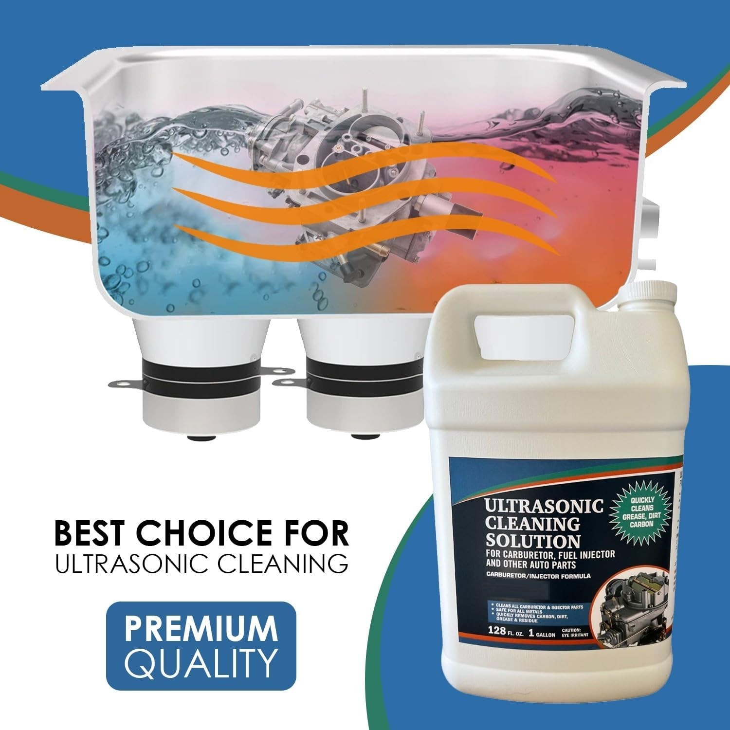 Ultrasonic Cleaner Solution for Carburetors and Engine Parts (1 Gallon)