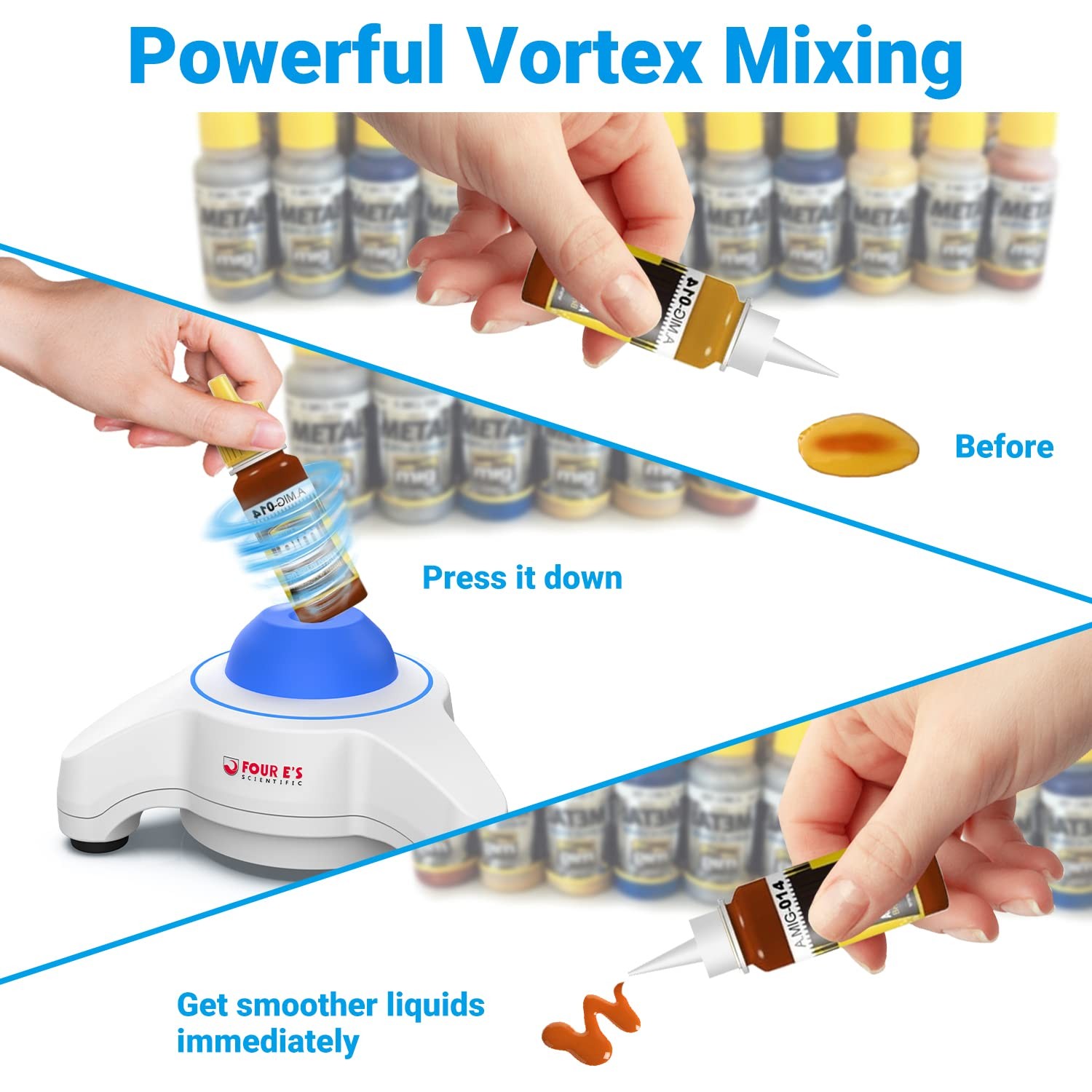 Mini Vortex Mixer Vortex Shaker Lab Mixer 5600rpm for Paint Ink w/ Mixing Ball