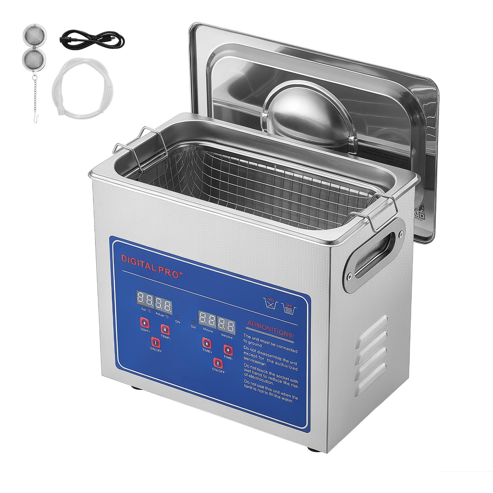 Uimoso 3L Ultrasonic Cleaner 40kHz for Jewelry and Small Parts Cleaning