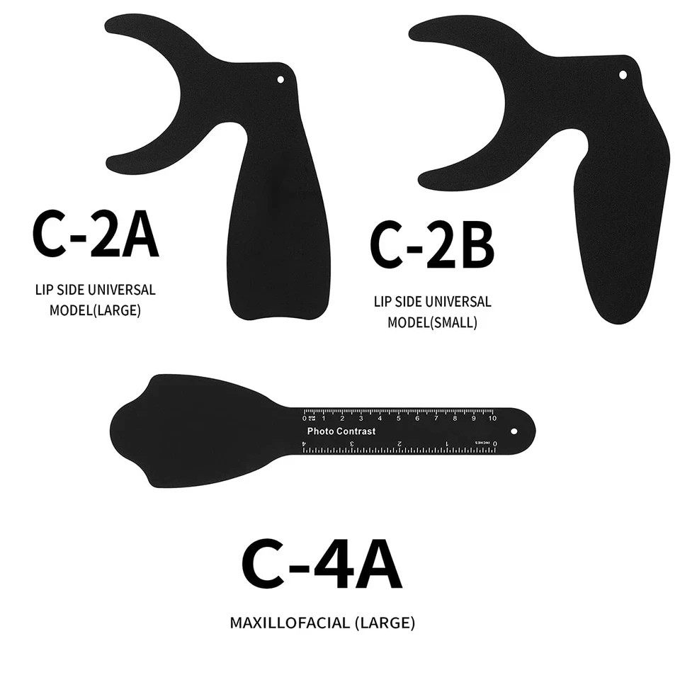 6 Pcs Dental Photography Contraster, 6 Size Black Background Board Intraoral Pho