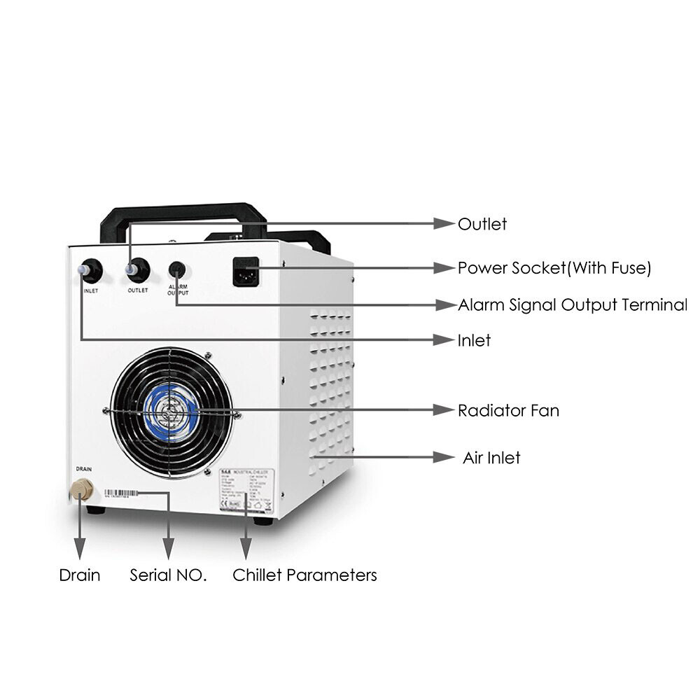S&A Genuine CW-3000TK 220V Water Chiller 1.5 KW CNC Spindles Welding Equipmen