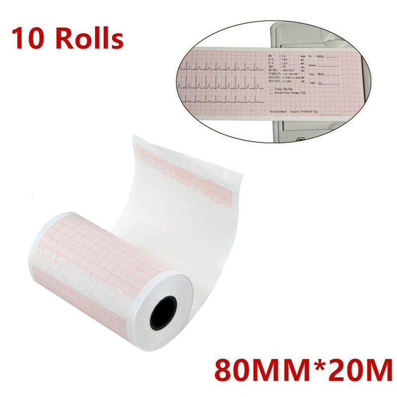 10PC Record print paper for printer,ECG/EKG machine,80mm*20m,thermal