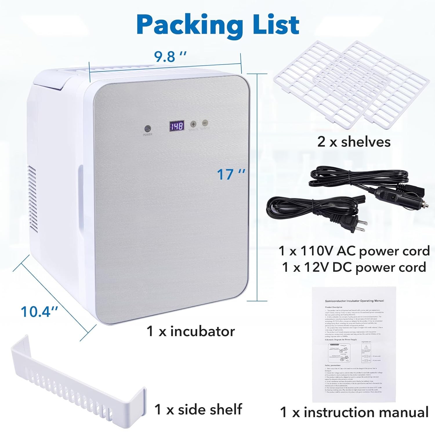 4L 10L Lab Incubator Bacteria Incubator Digital Thermostatic Cabinet Incubator