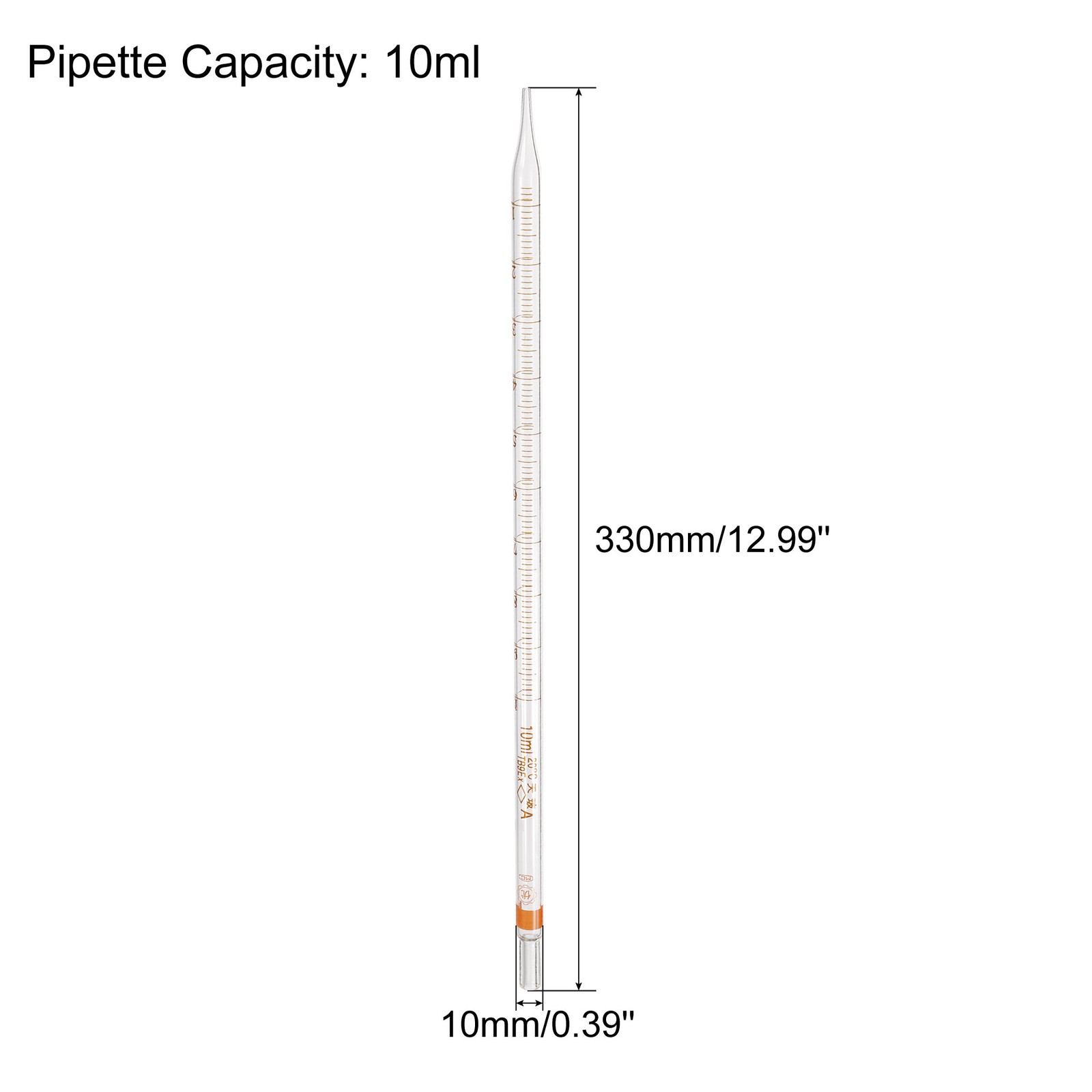 Graduated Dropper Pipettes, 4 Pcs 10ml Borosilicate Glass Pipette, Clear