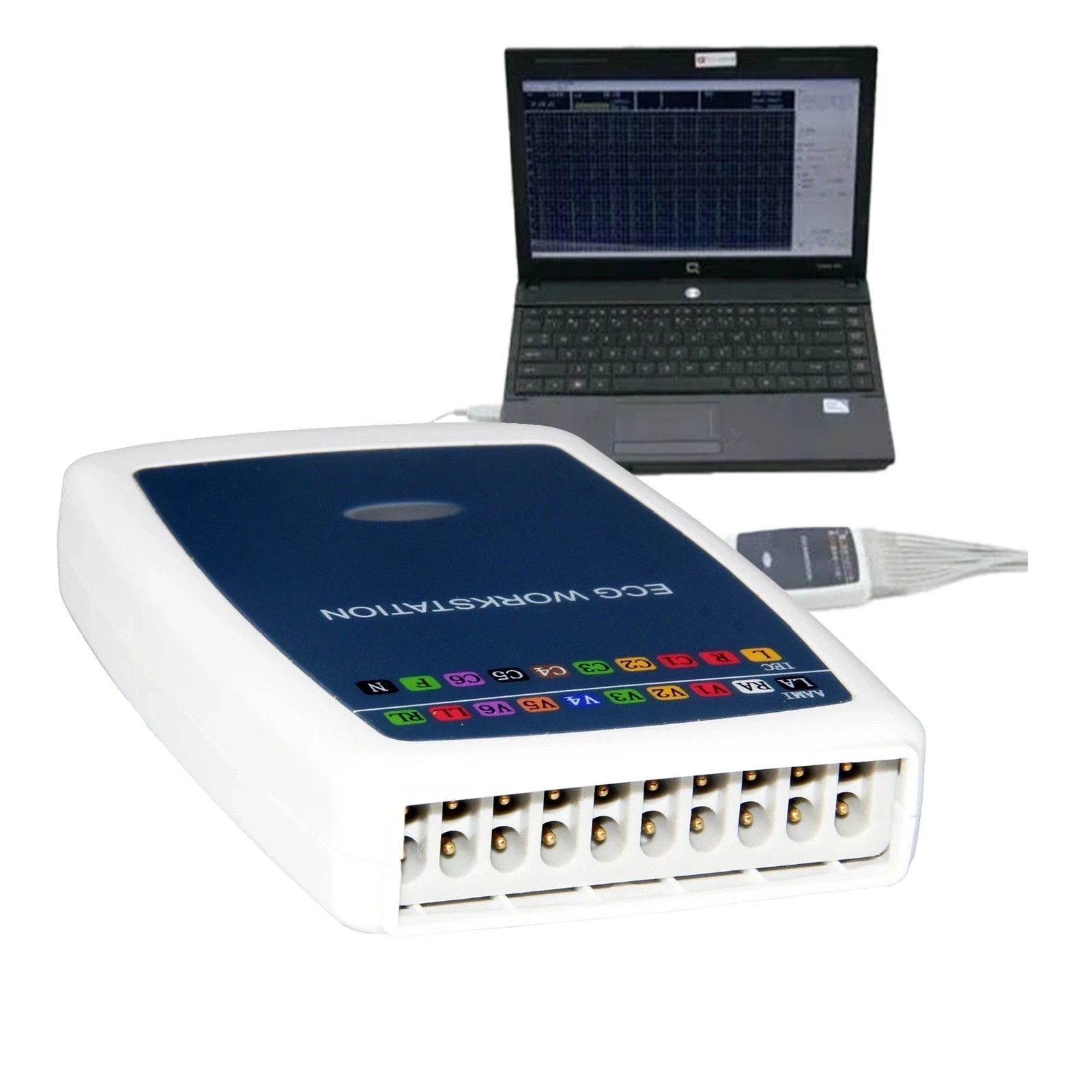 12-Lead Resting ECG Workstation EKG Recorder Free PC Analysis Software 8000G