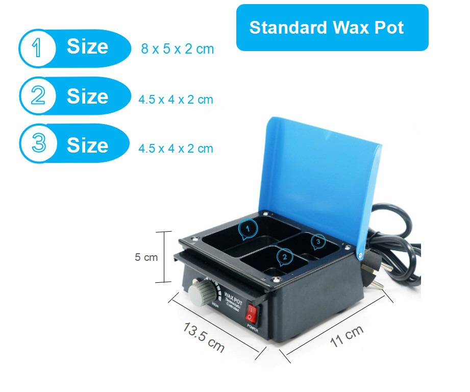 Dental Lab 3-well Wax Heater Wax Heating Analog Dipping Pot Melting Wax Machine