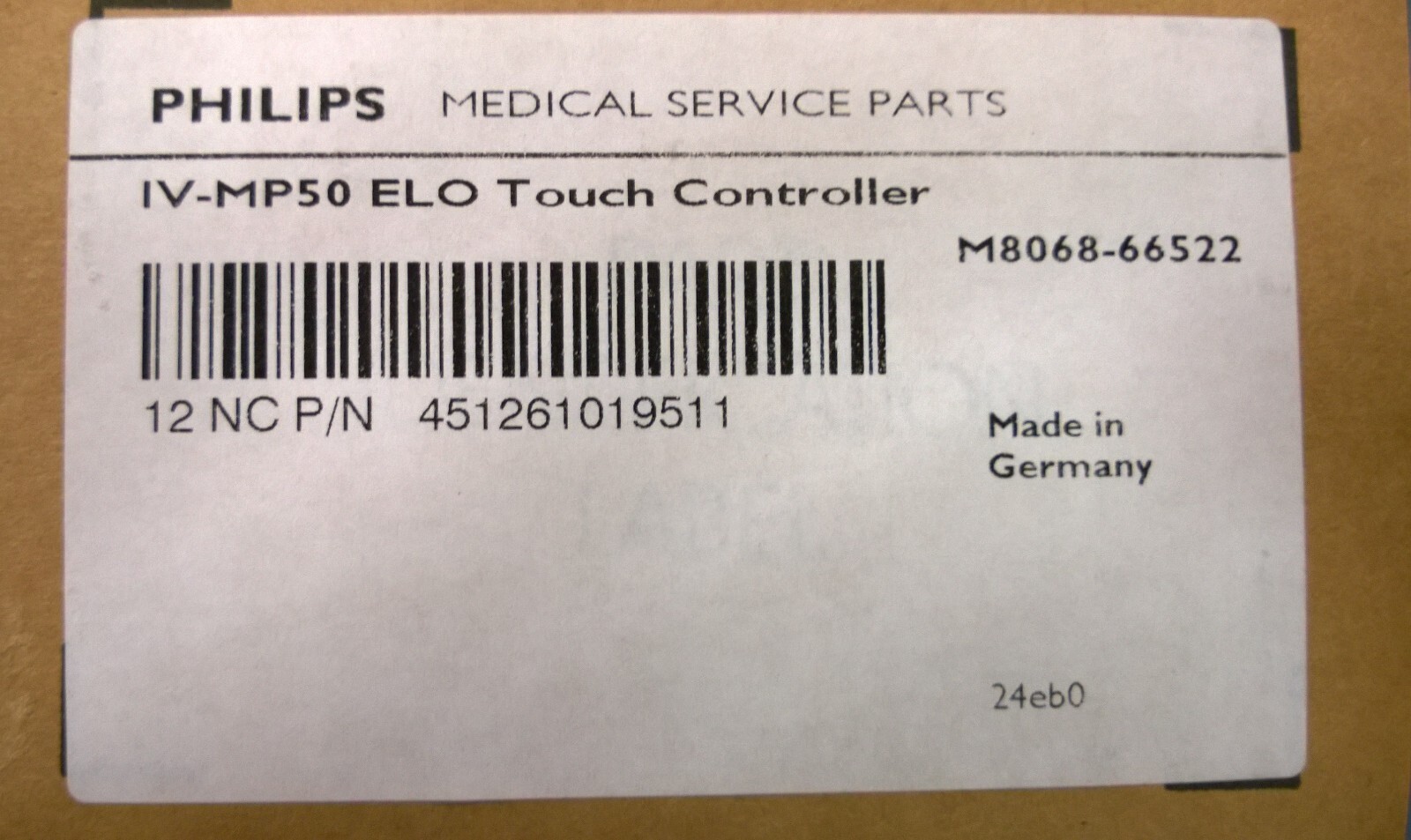 Philips Medical 451261019511 M8068-66522 ELO Touch Controller, New in Box