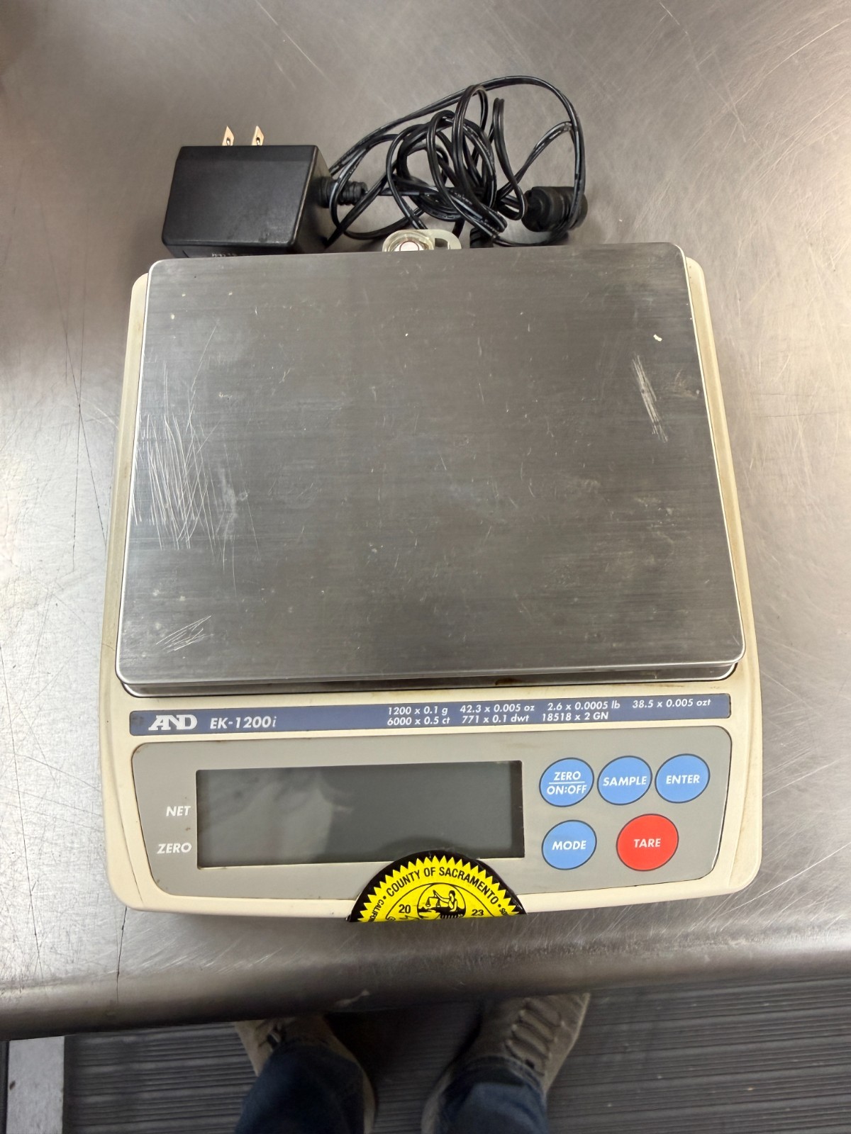 A&D DIGITAL PRECISION JEWELRY SCALE LEGAL FOR TRADE EK-1200i 1200 X 0.1 GRAM
