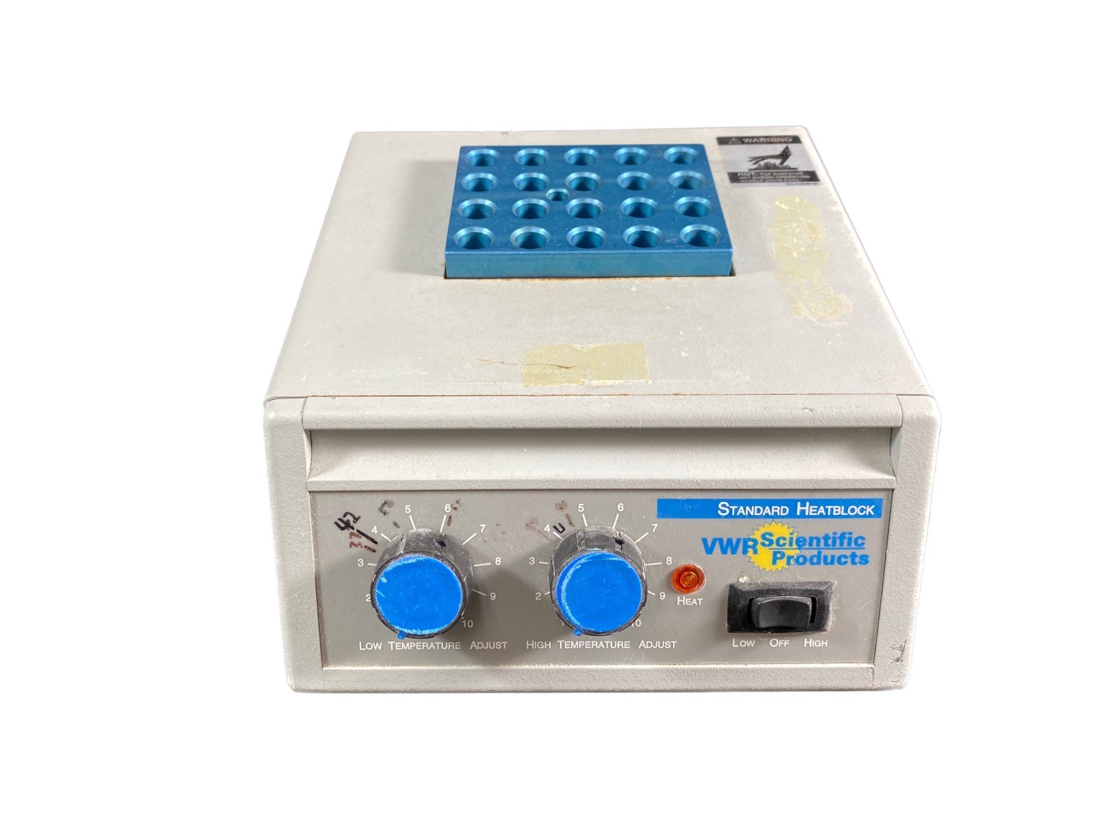 VWR 120V 100W 50/60Hz Standard Heatblock With 20 Hole Block Cat. No. 13259-030