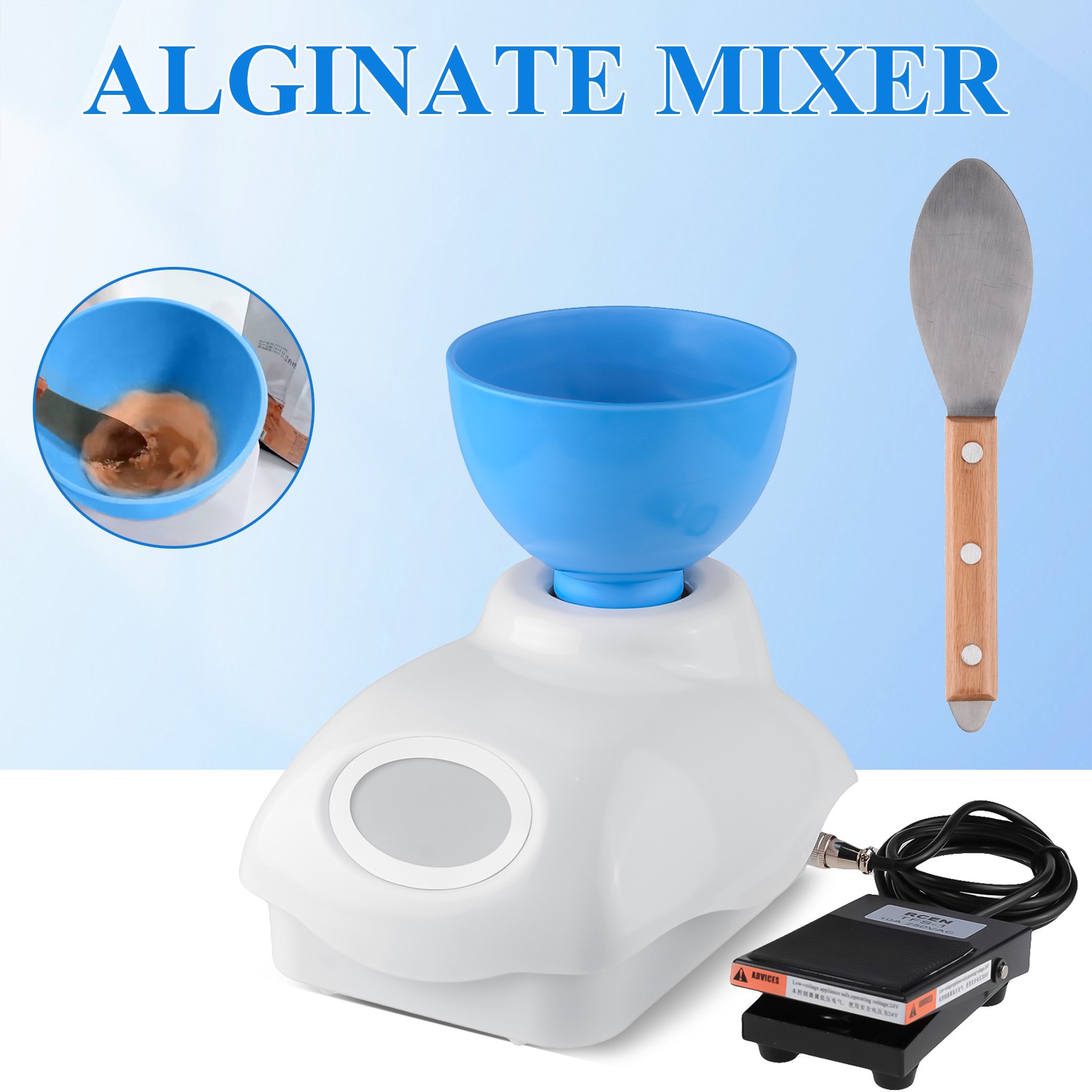 Dental Digital Alginate Mixer 300RPM Stepless Impression Material Mixing Machine