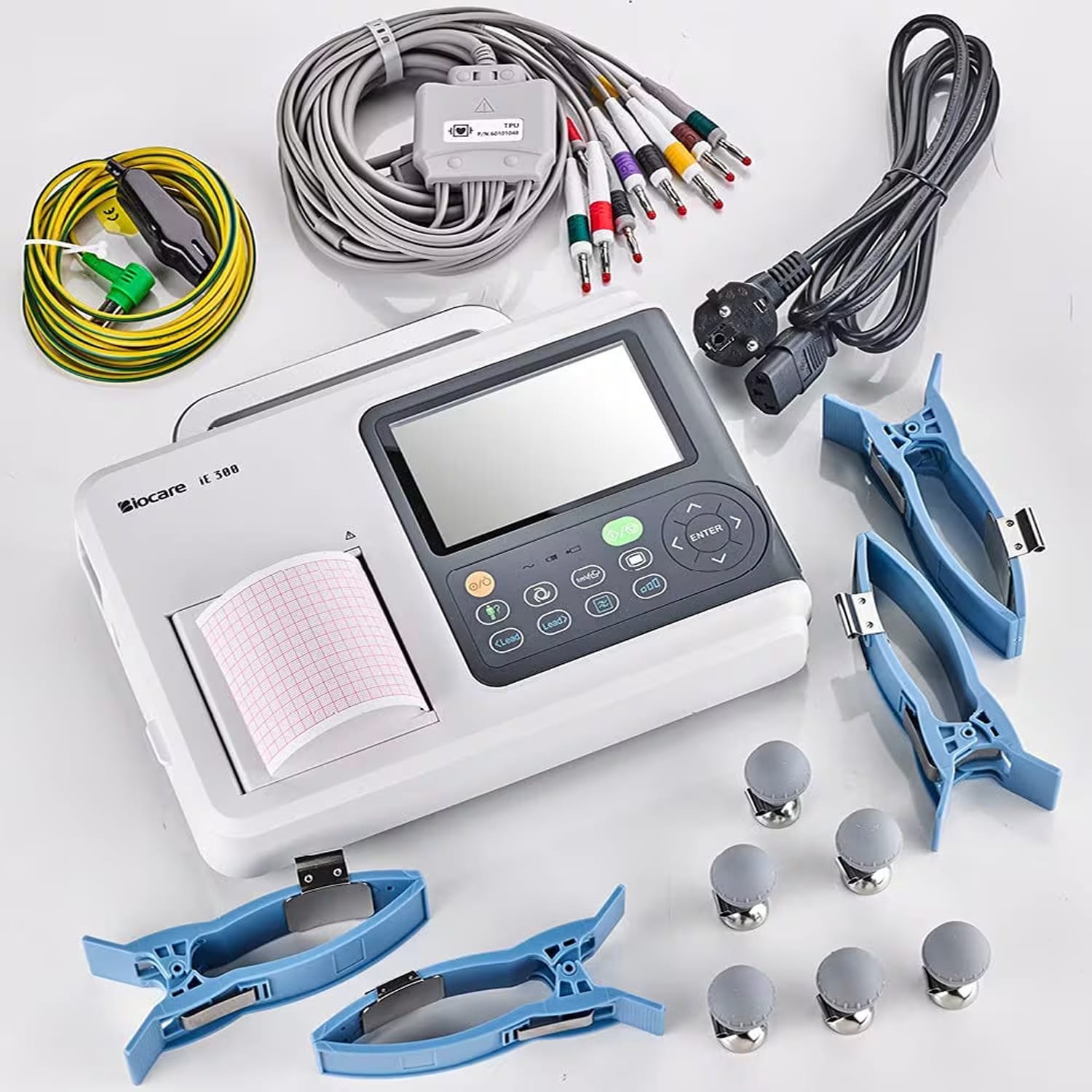 12 Lead ECG/EKG Machine w Interpretation Electrocardiograph Auto-analysed Result