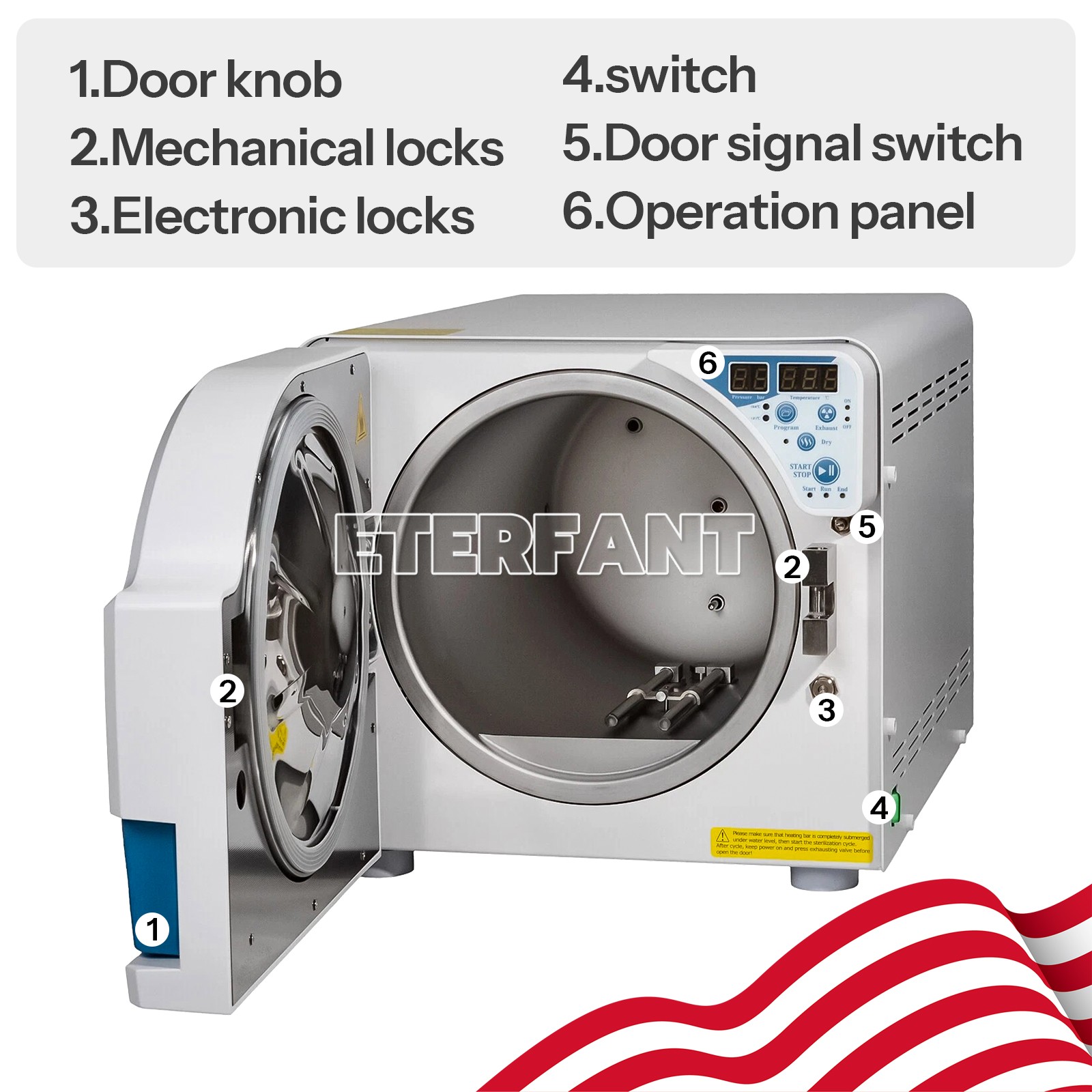 18/16L Dental Steam Sterilizer/Medical Autoclave+Drying/Vacuum Autoclave+Printer