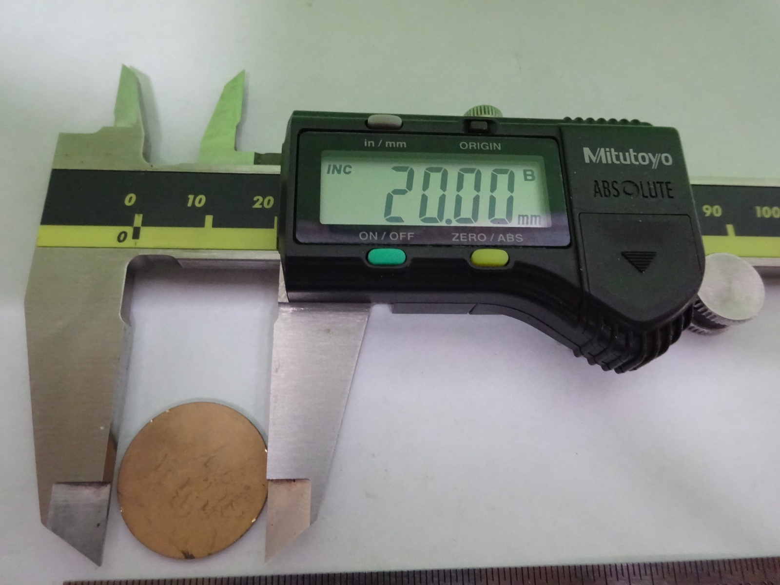 LANGATATE LGT SINGLE CRYSTAL BLANK GOLD PLATED PIEZOELECTRIC AS IS BIN#Y7-H-04
