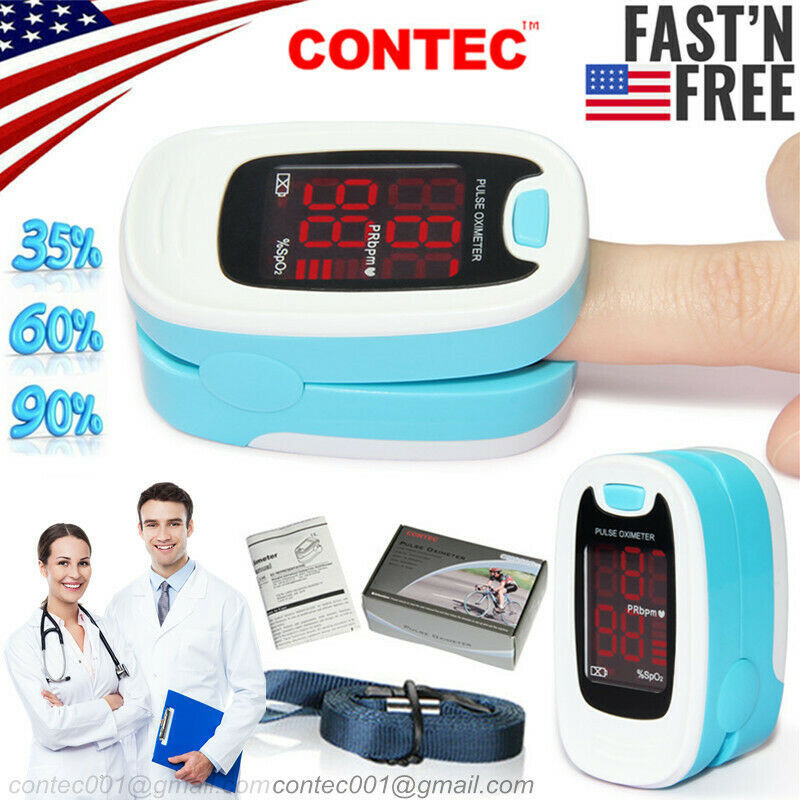 Finger Pulse Oximeter Blood Oxygen Saturation SPO2 O2 Patient Monitor Heart Rate