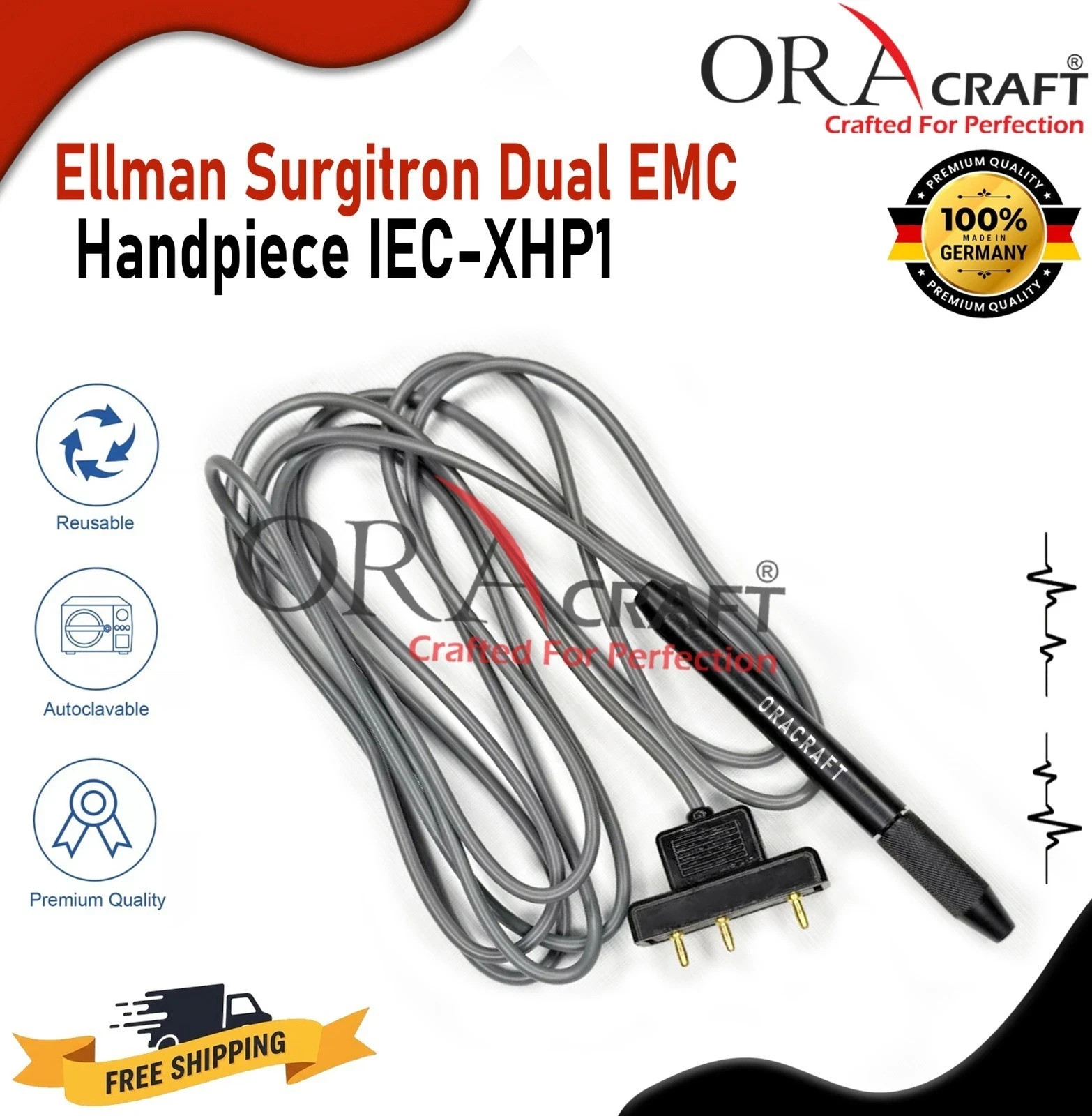 Ellman Surgitron Dual EMC Handpiece IEC-XHP1 Reusable-Autoclavable New CE