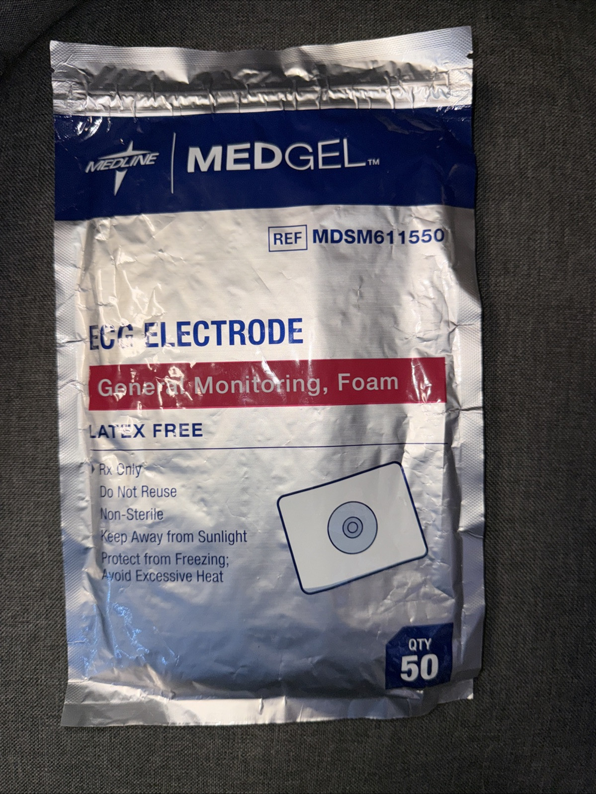 Medline Merger Adult Resting Tab ECG Electrode Md61621