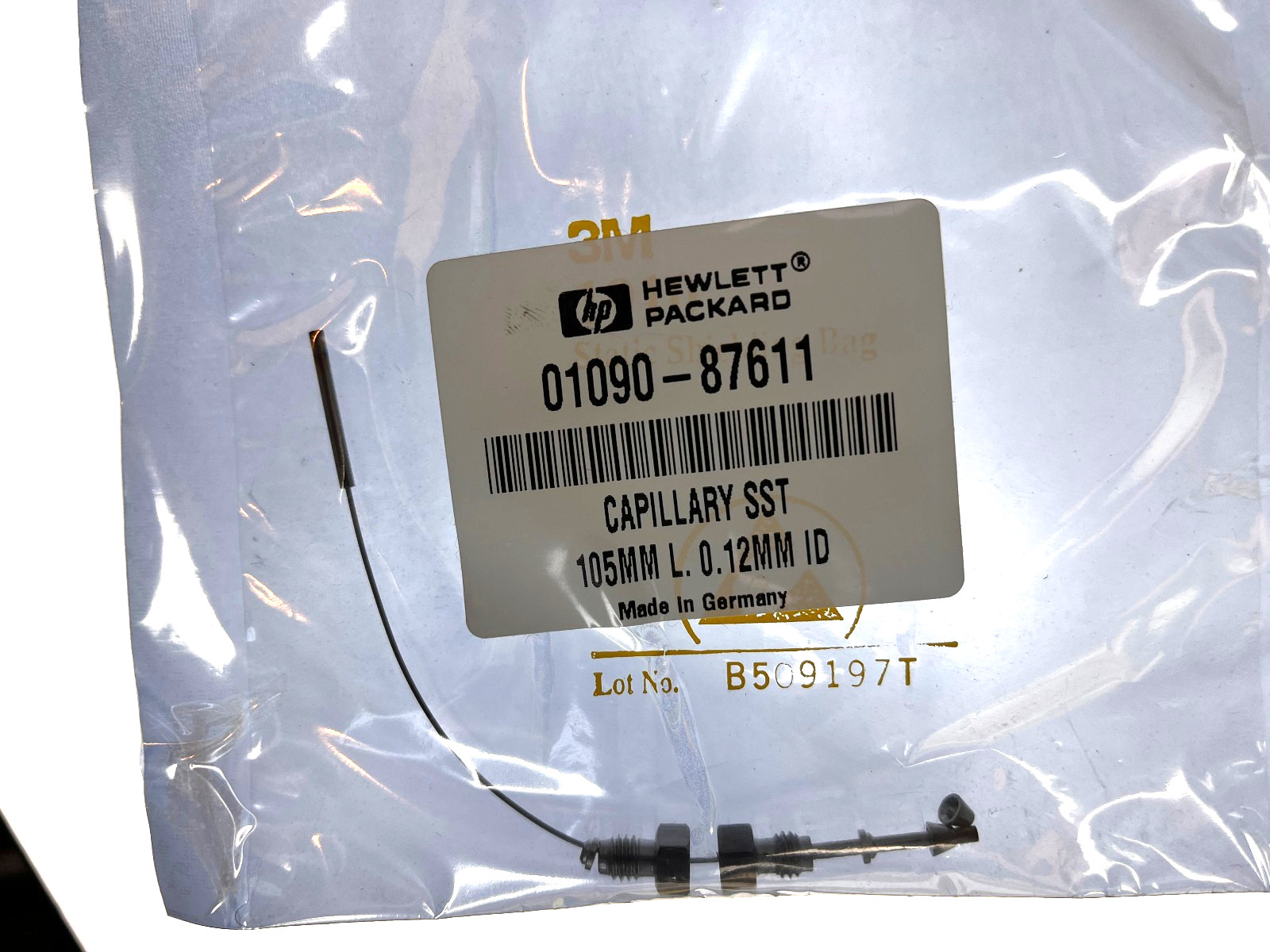 Agilent/HP 01090-87611 Capillary stainless steel 0.12 x 105 mm S/S ps/ns NIB