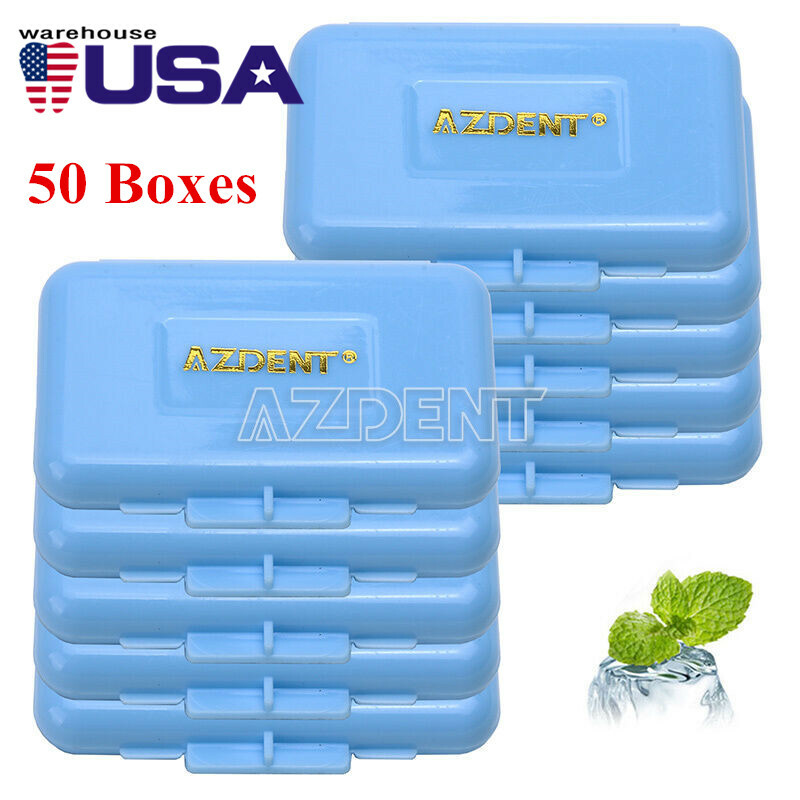 50Kits AZDENT Dental Orthodontics Wax Blue-Mint for Relief Braces Gum Irritation