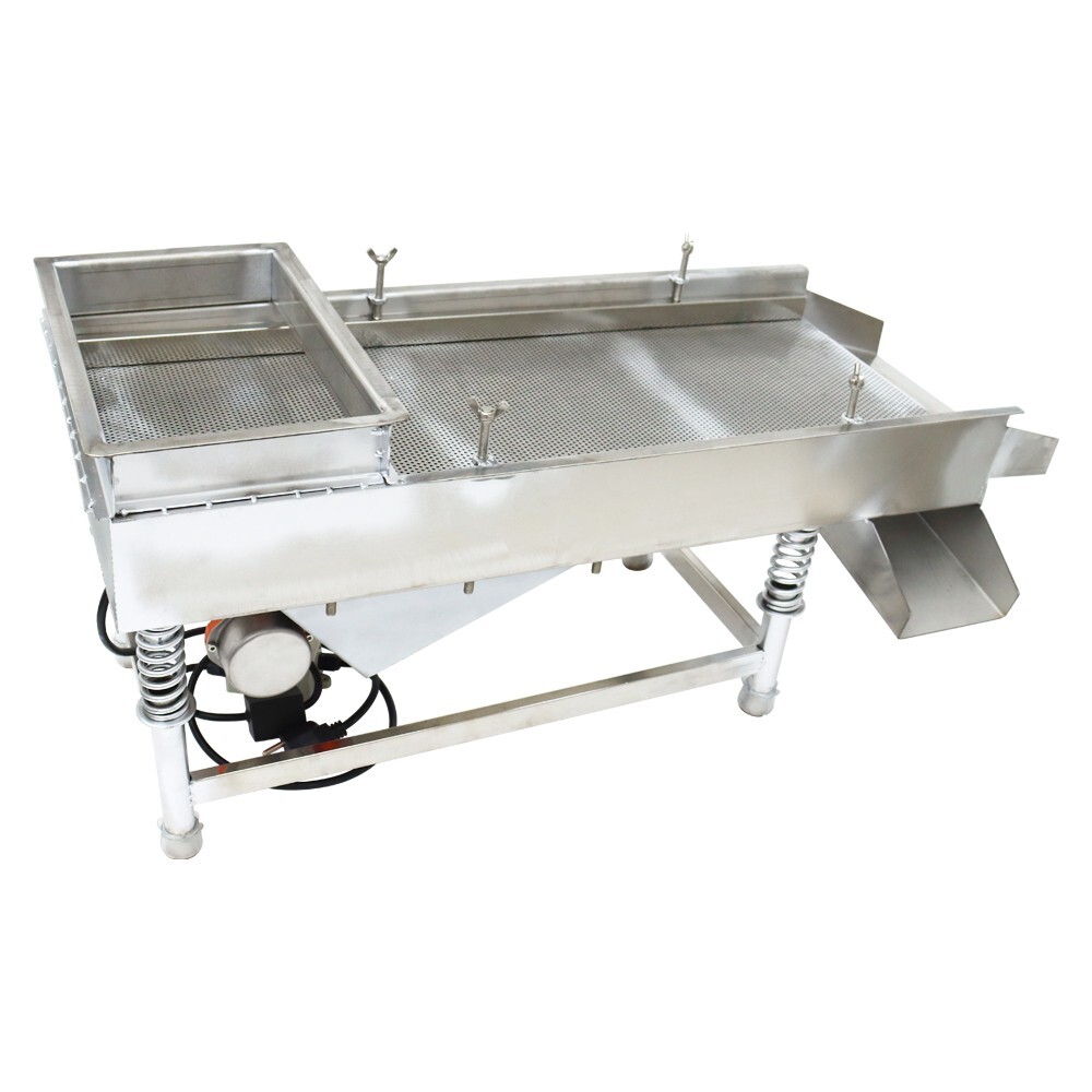 110V Stainless Steel Linear Vibrating Screen 2.5mm Sifter Sieve Screen Shaker