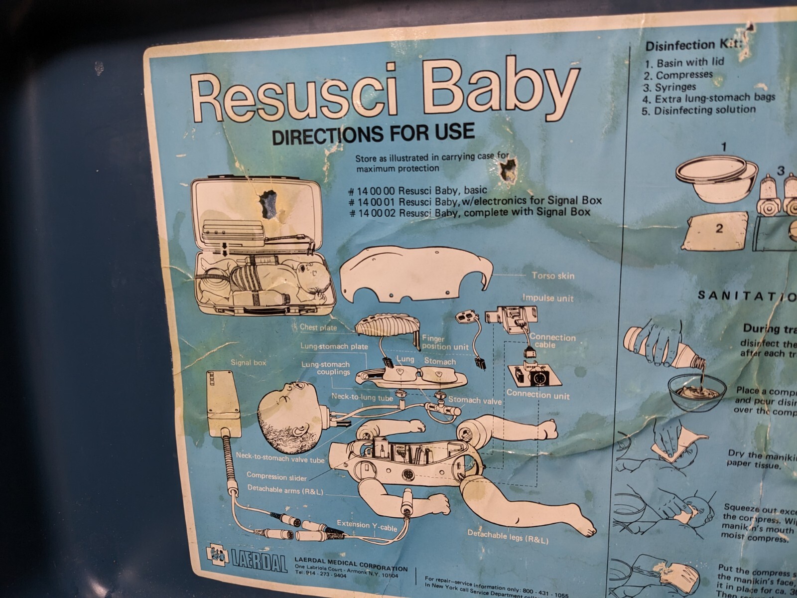 Laerdal Medical Resusci Baby Infant CPR Training Manikin in Hard Case Norway
