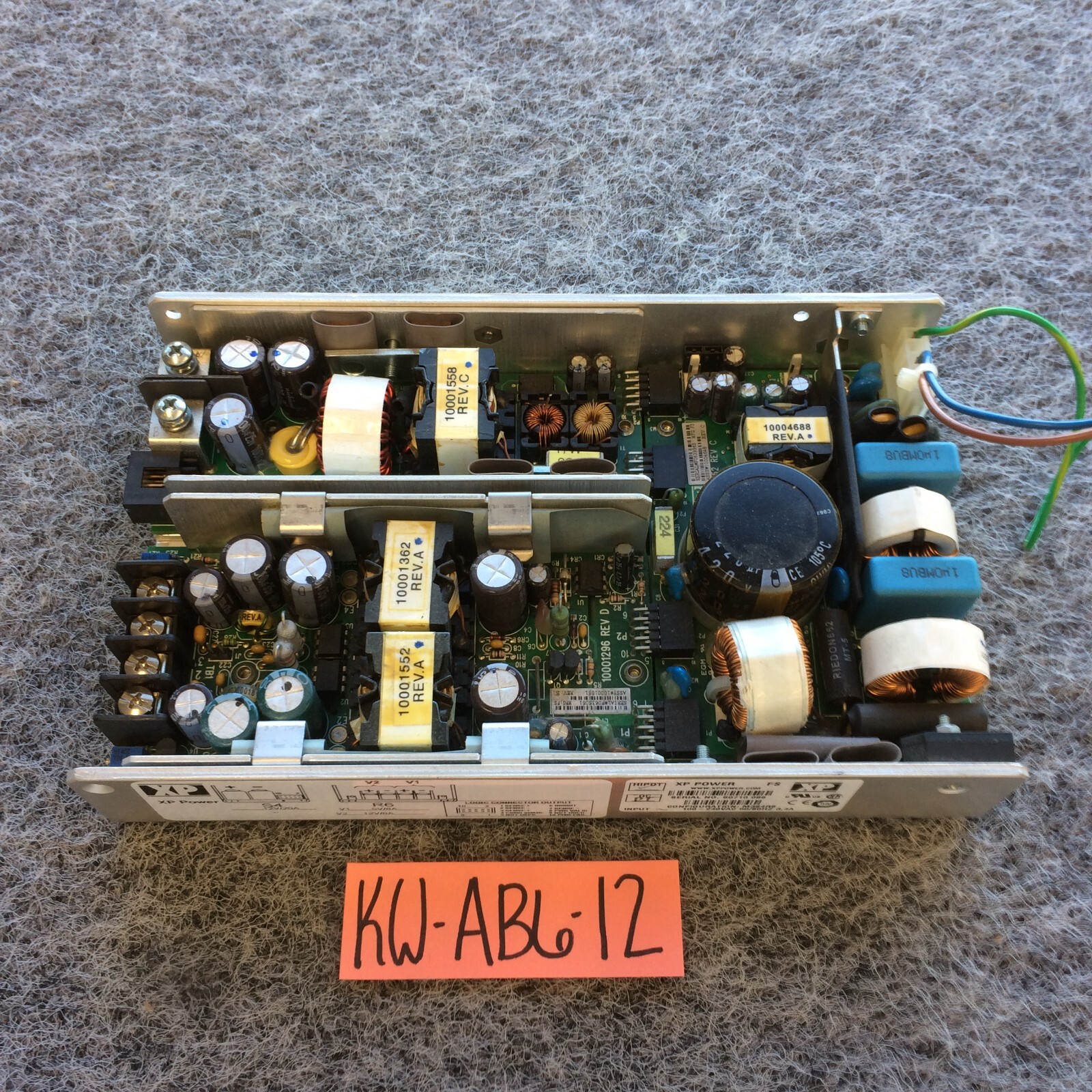 Zonare Z.One XP Power Supply Configuration M3S4R6 100-240VAC 50/60Hz 3.4A 12V/20