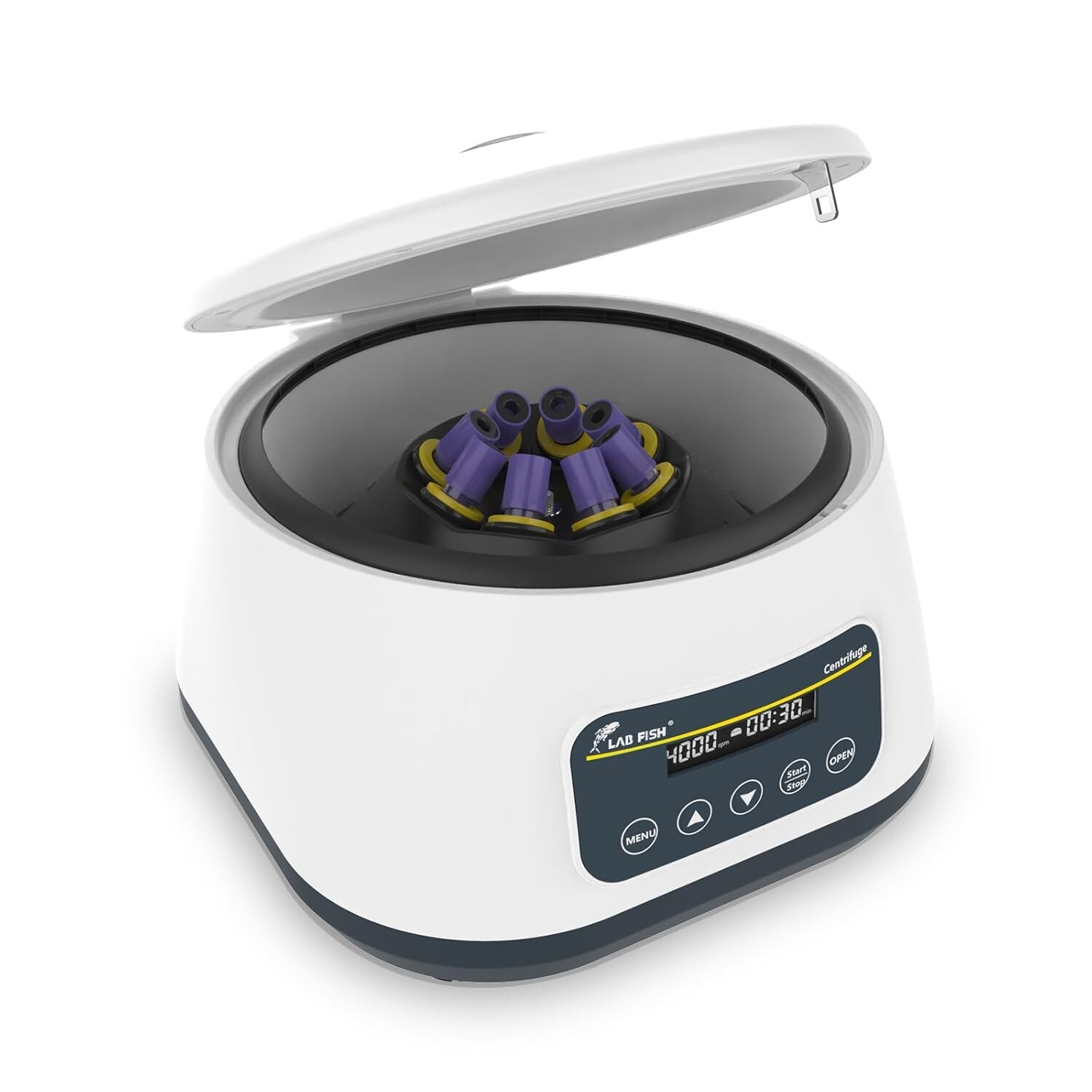 LAB FISH Centrifuge Machine LC-400 – 500-4000RPM – Timer – 8 Tube Cap – NIB