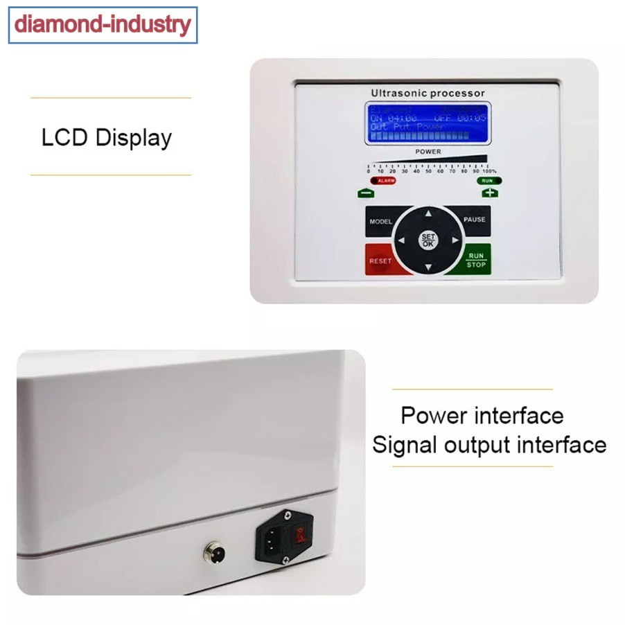 Digital Handheld Ultrasonic Homogenizer Sonicator Cell Disruptor Lab Mixer 800W